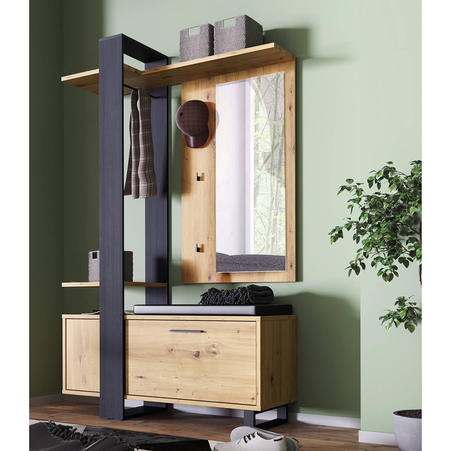 home24 Kompaktgarderobe Hondo