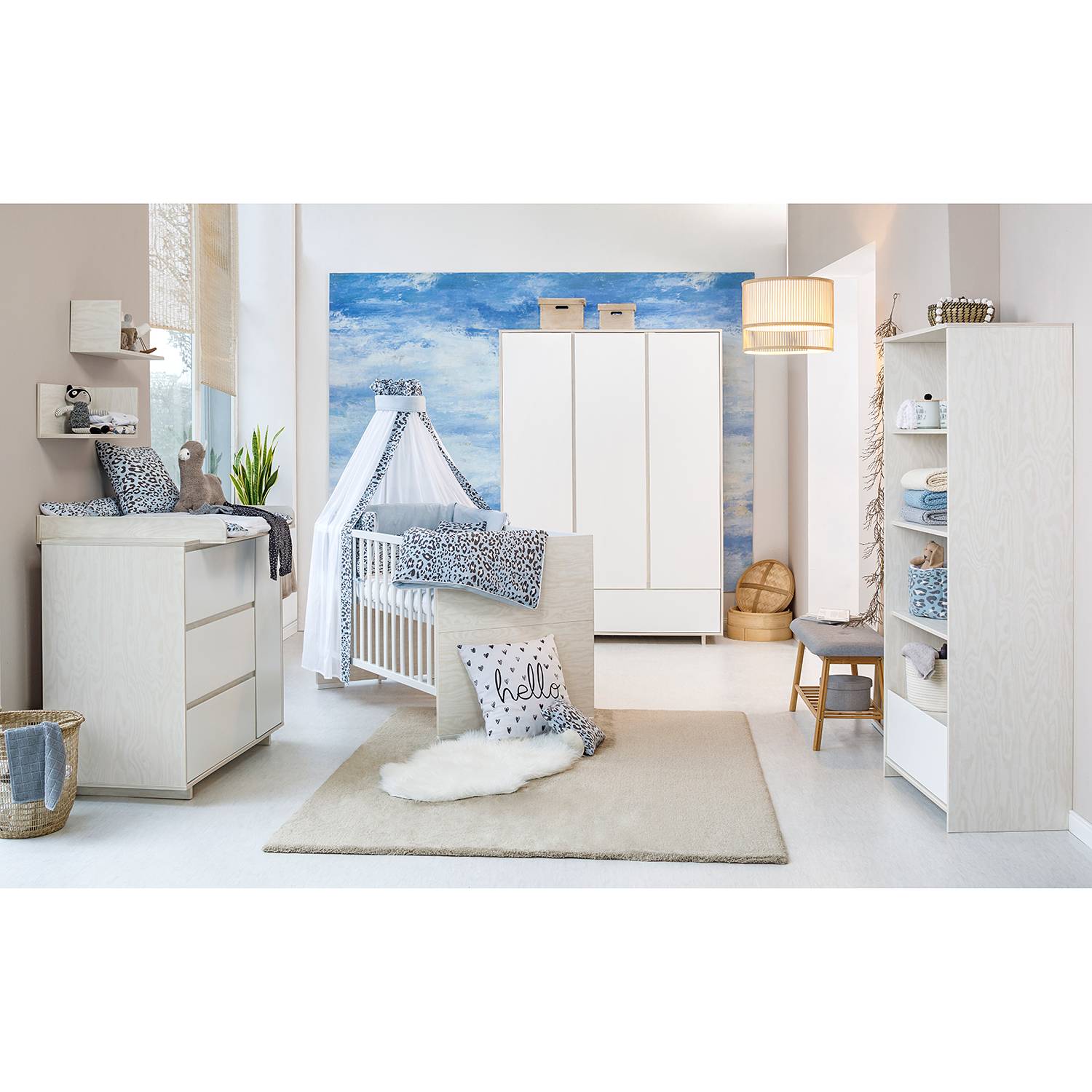 Commode à langer Capri White