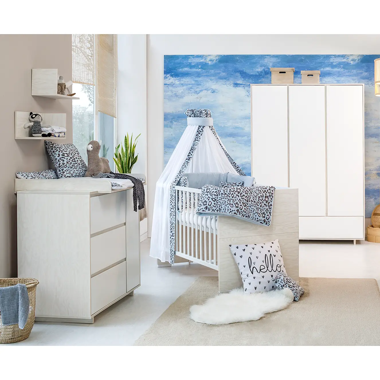 Babyzimmer-Set Capri White II (3-teilig)