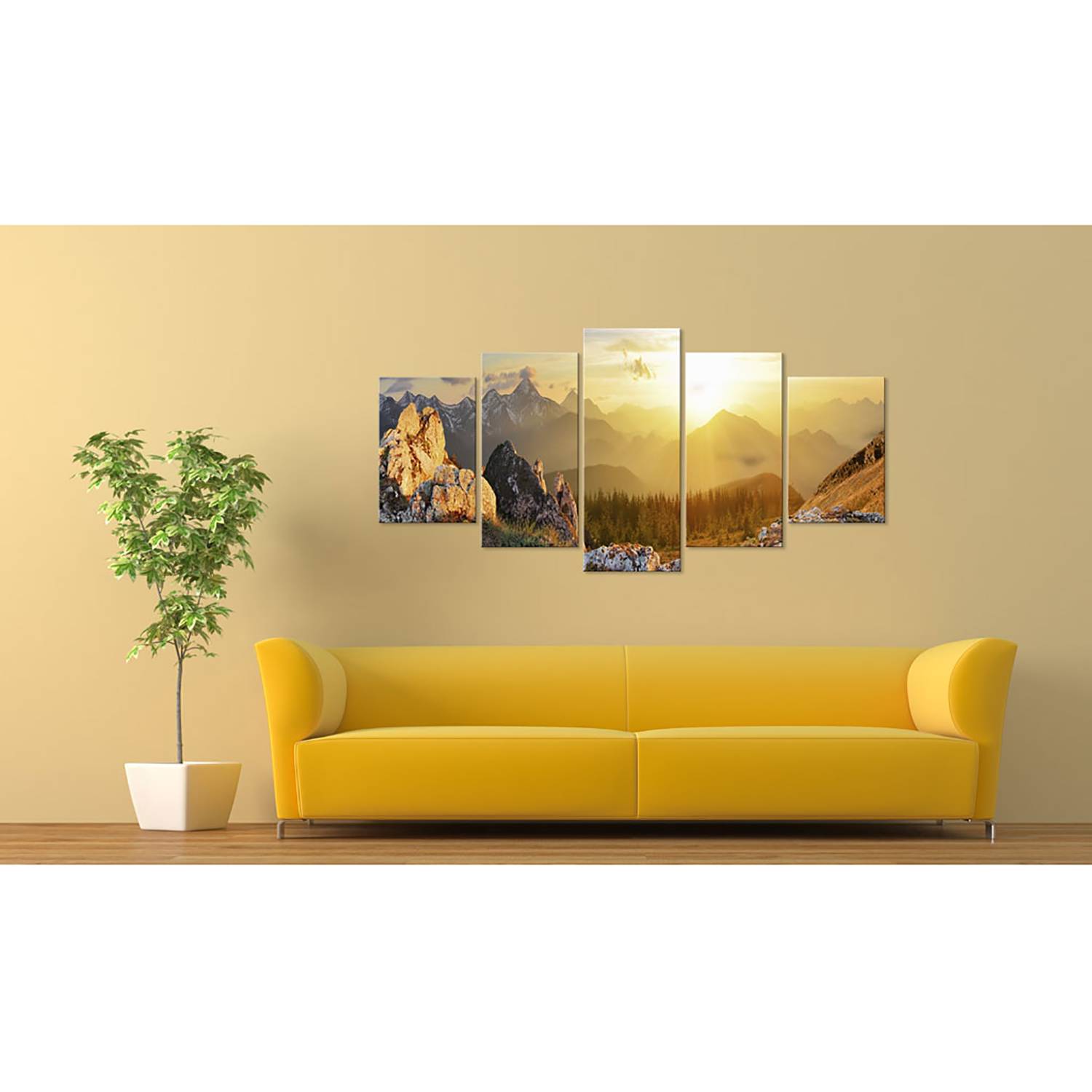 B&D XXL - Wandbilder Blumen 120x80 cm 1 tlg - Leinwandbild Leinwand Bilder Wand Deko
