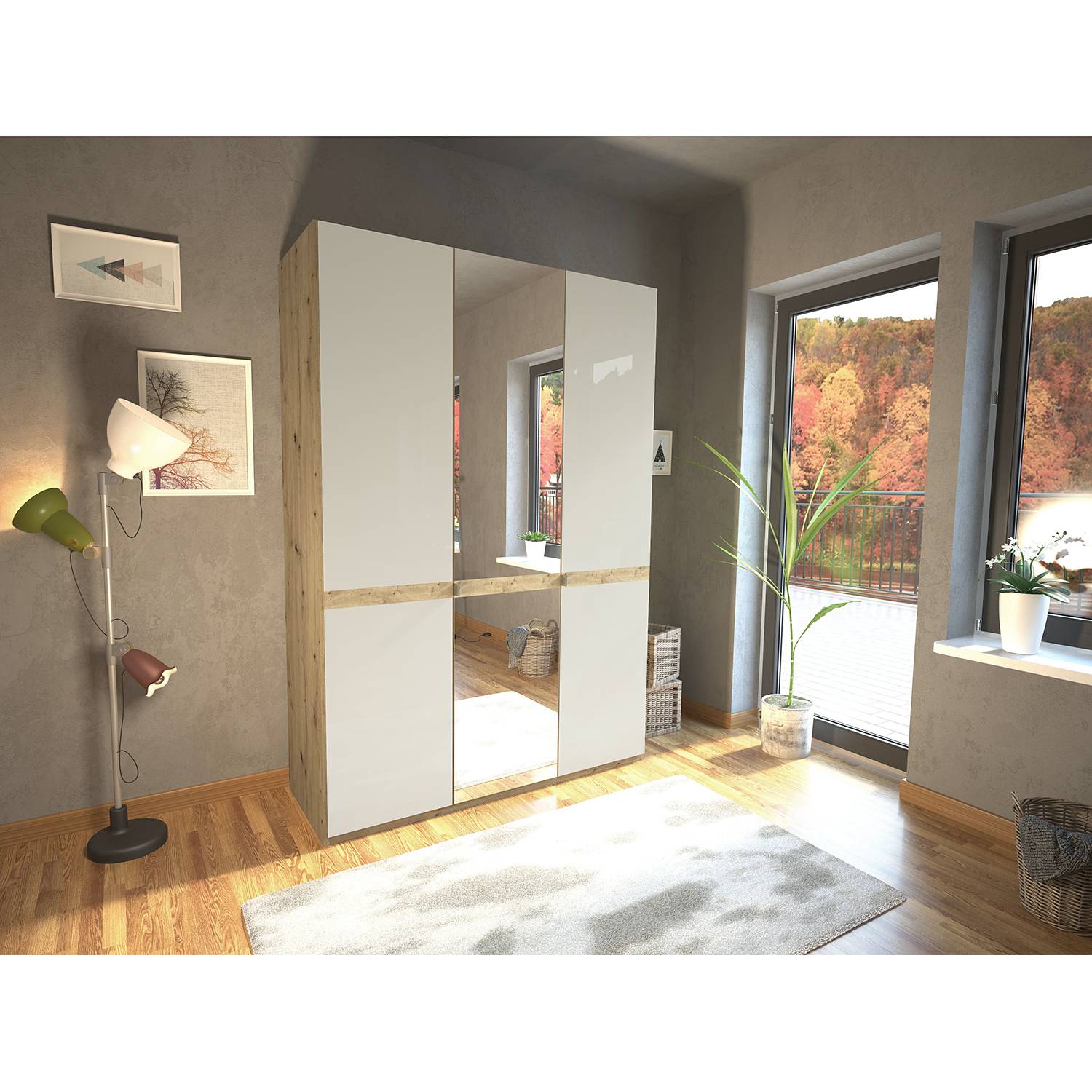 home24 Drehtürenschrank Barcelona II