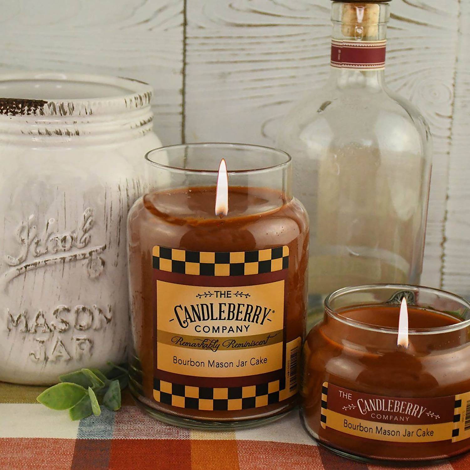 Home24 Geurkaars Bourbon Mason Jar Cake, Candleberry