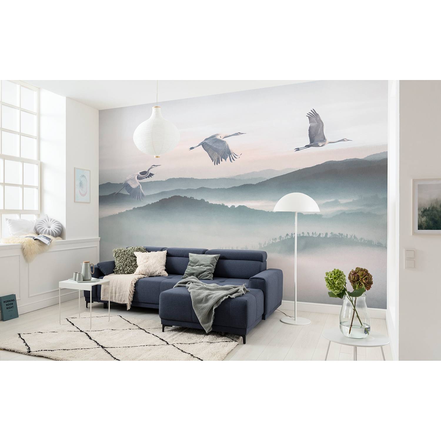 Home24 Vlies-fotobehang Mystic Cranes, Komar