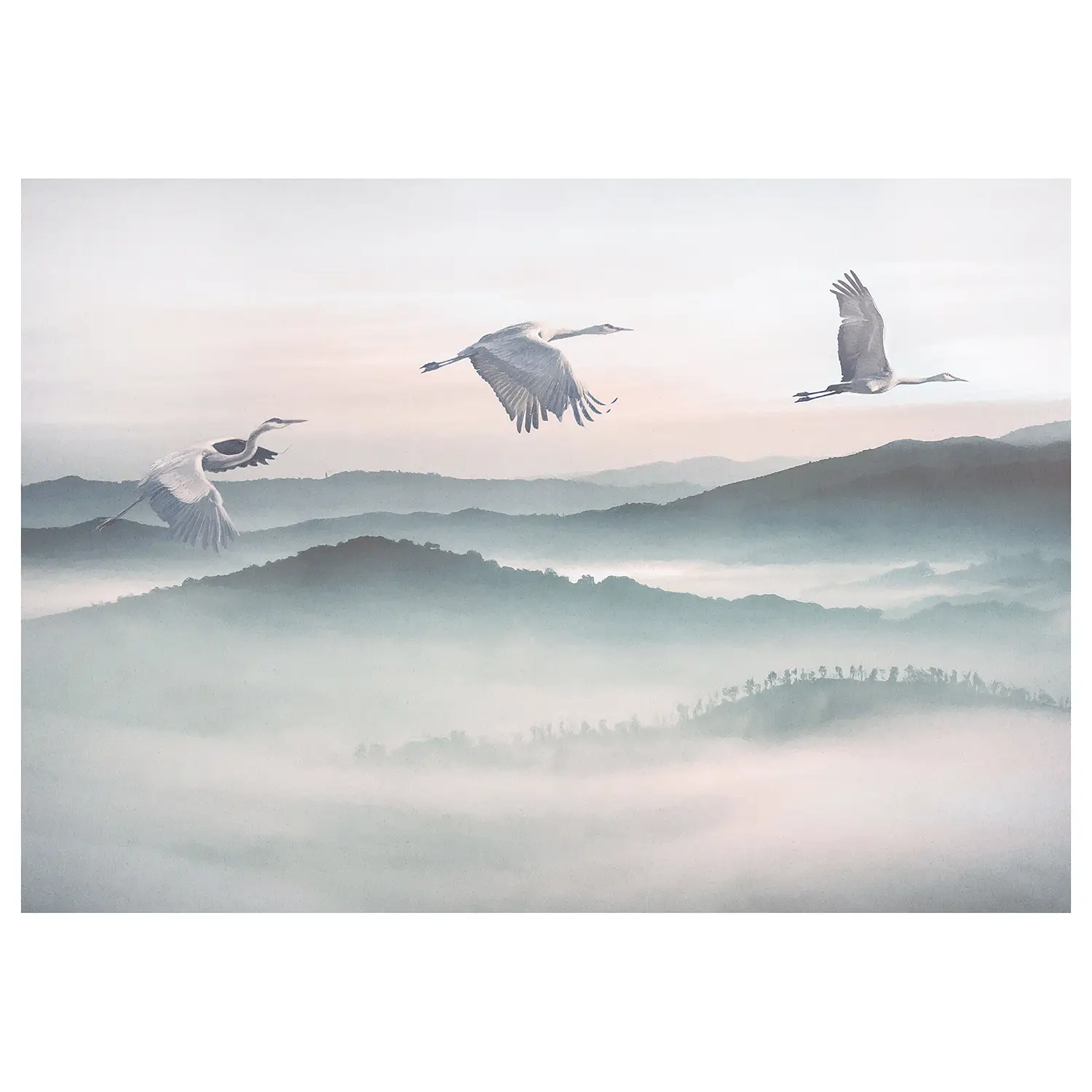 Mystic Cranes Vlies Fototapete