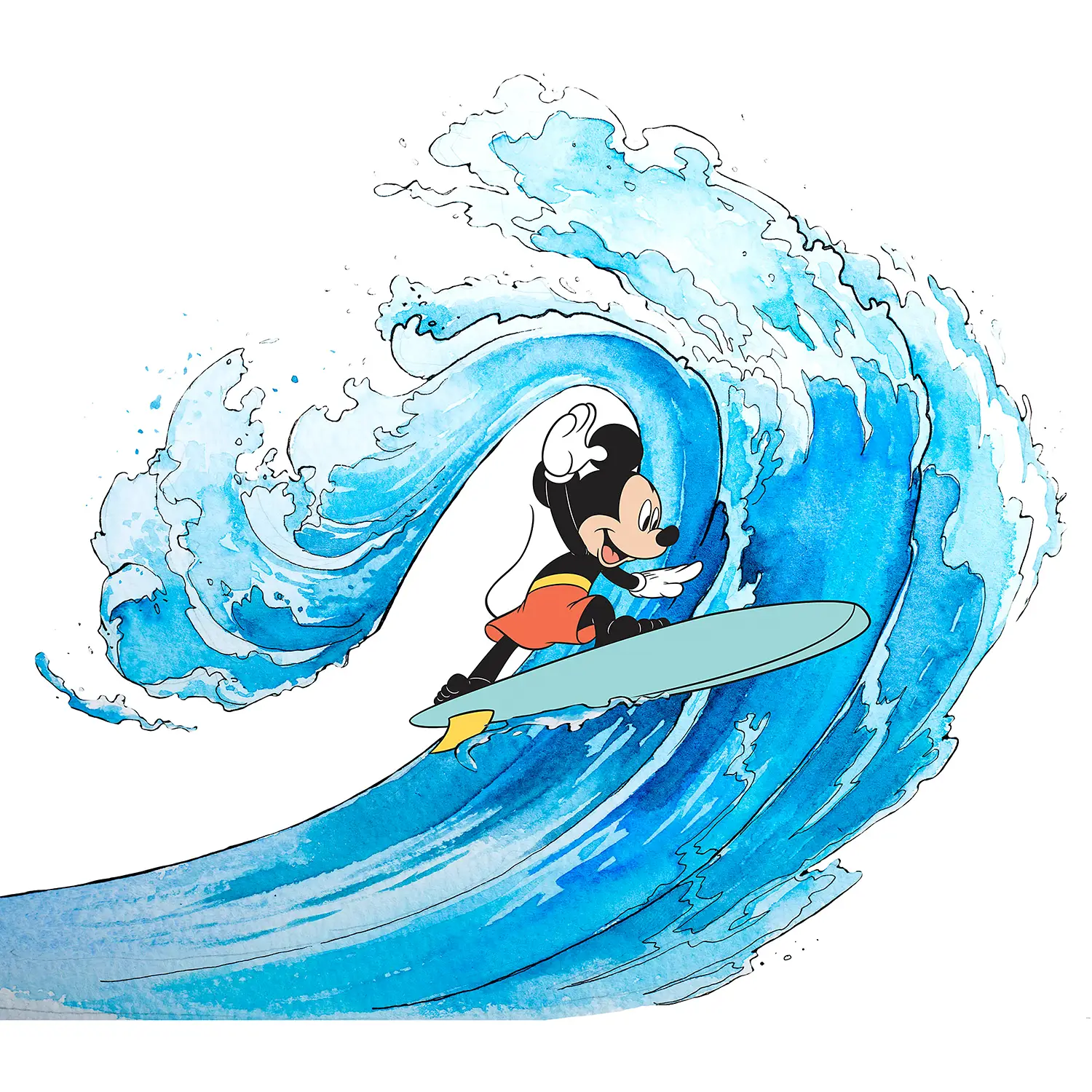 Fototapete Mickey Surfing Vlies
