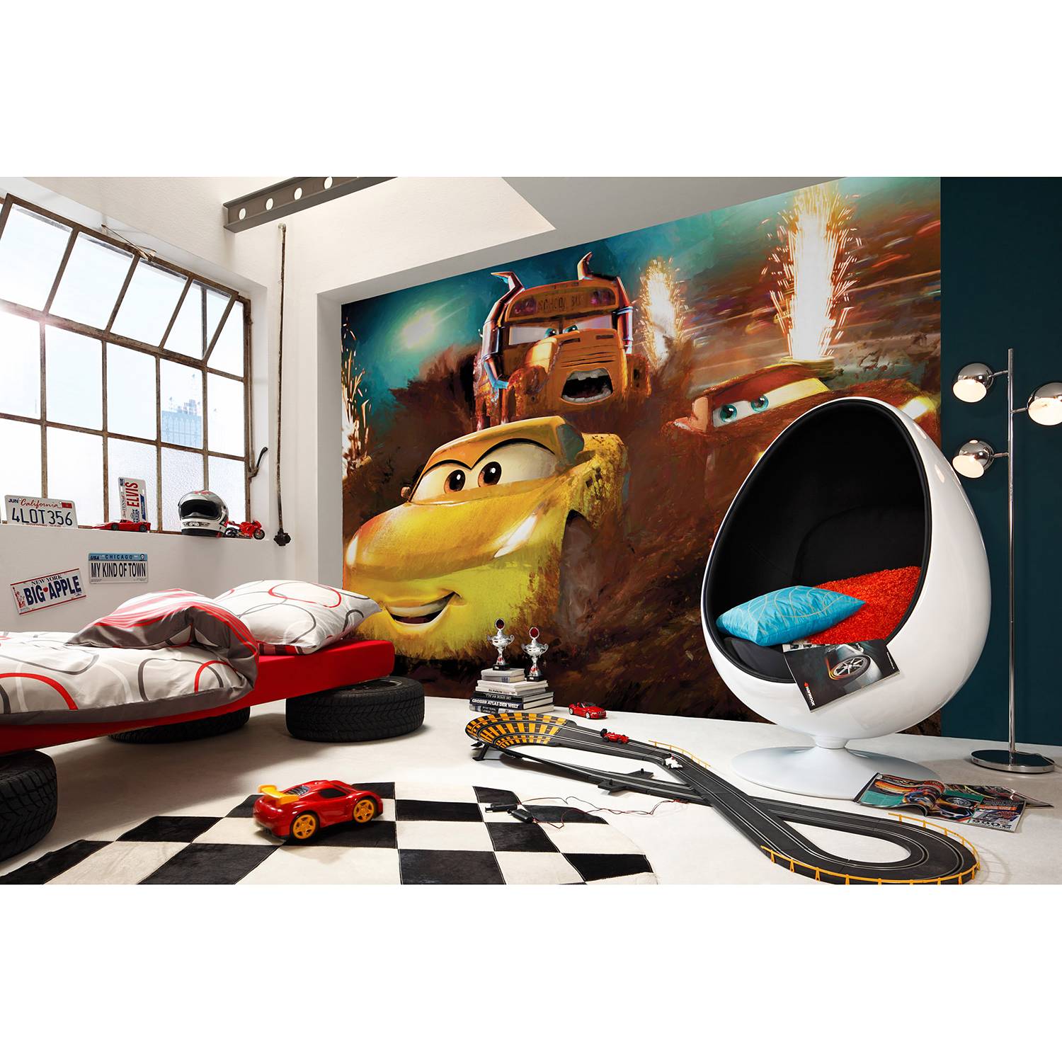 Home24 Vlies-fotobehang Cars Dirt Track, Komar