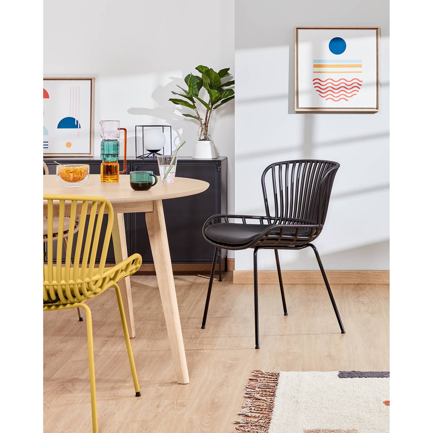 home24 Esszimmerstuhl Sakira (4er-Set)