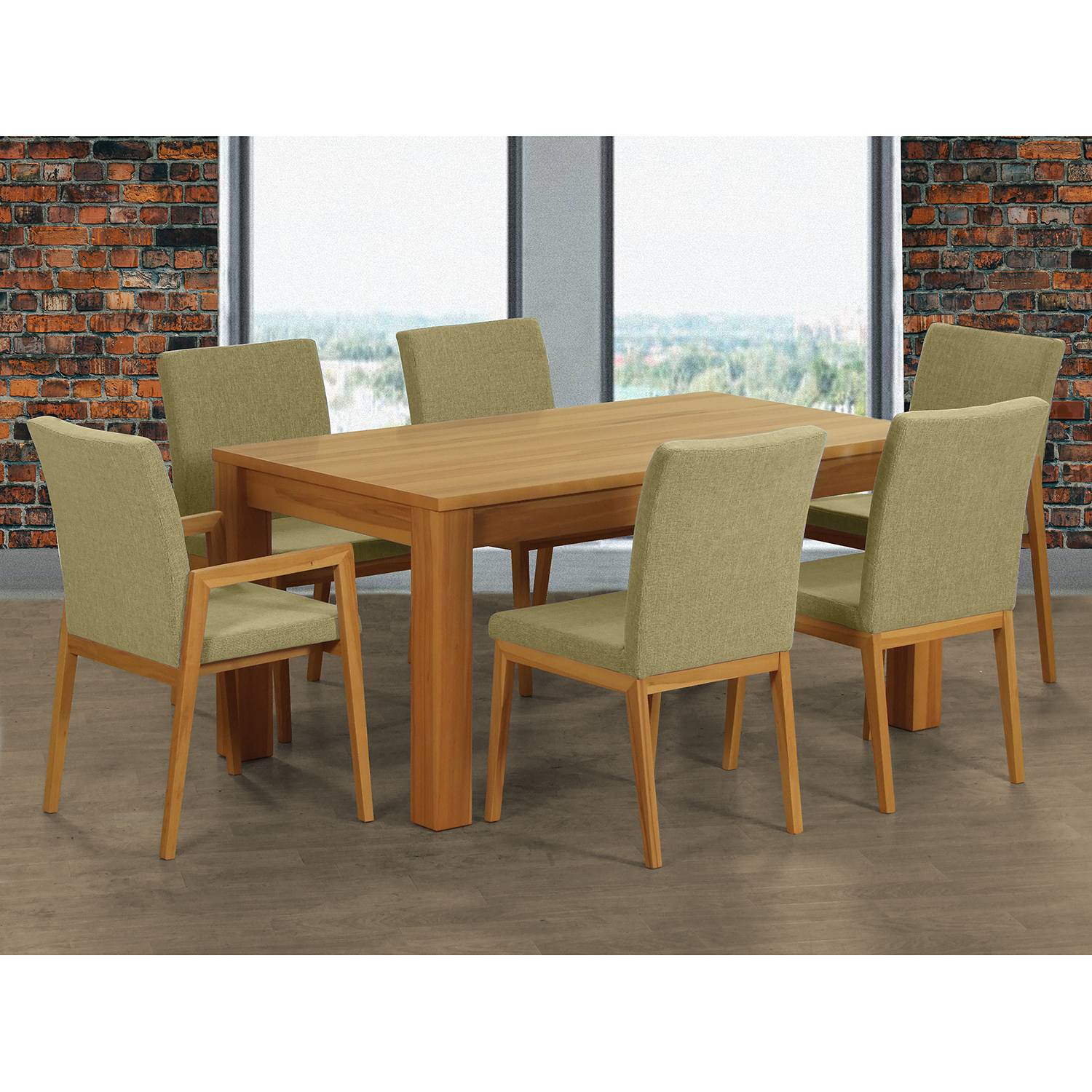 Chaises capitonnées Athie (lot de 2)