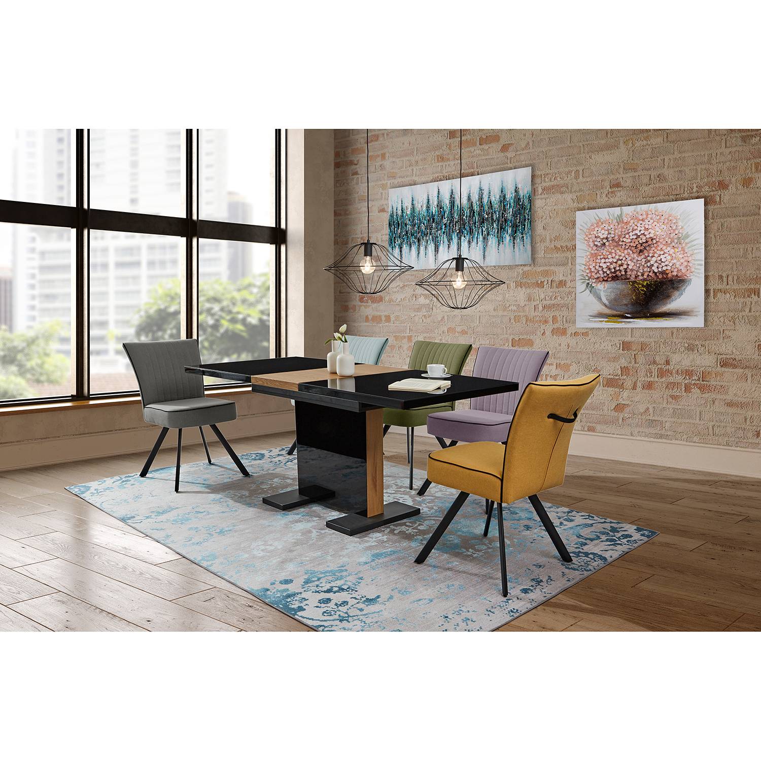 Chaises capitonnées Billions (lot de 2)