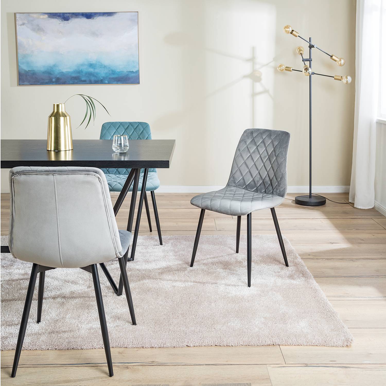 Chaises capitonnées Trevo I (lot de 2)