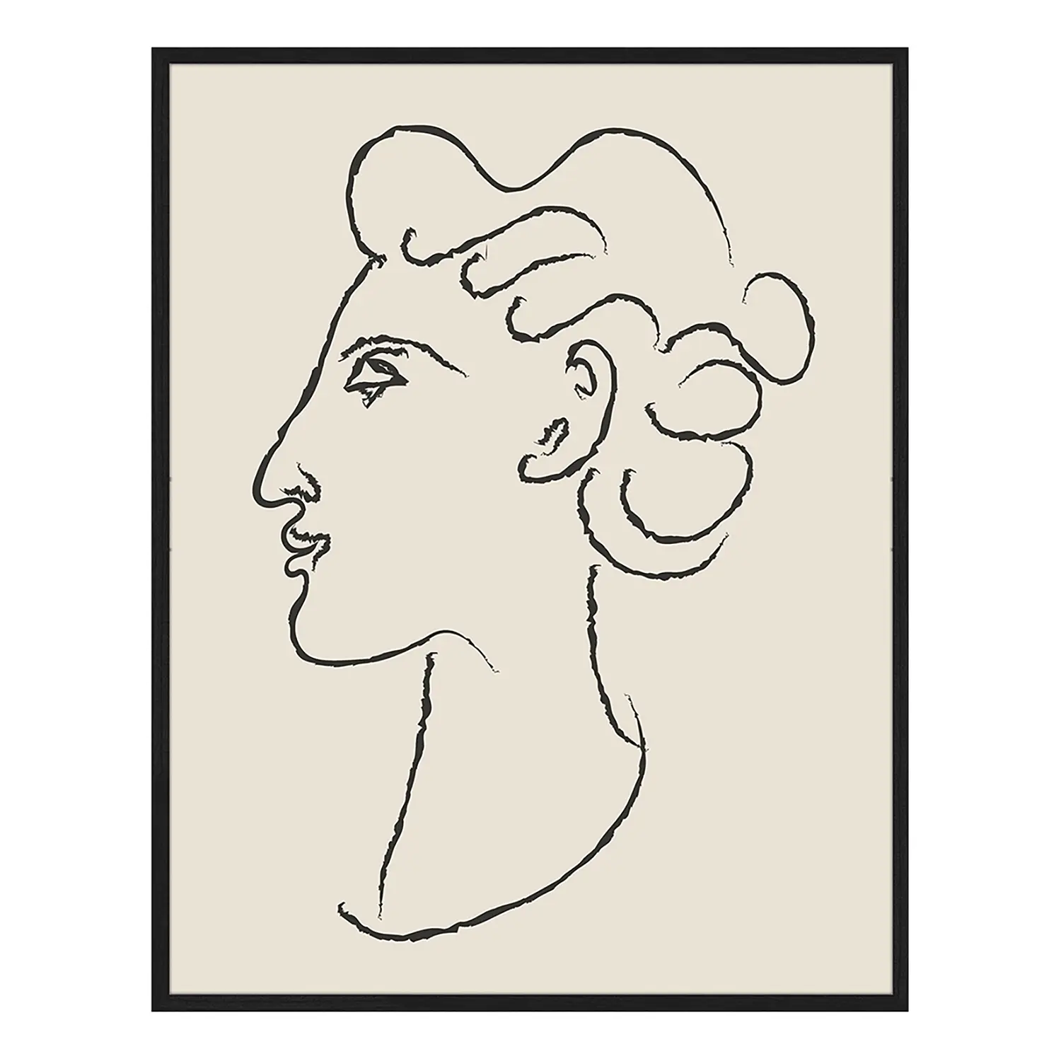 Bild Side Portrait Inspired Matisse By