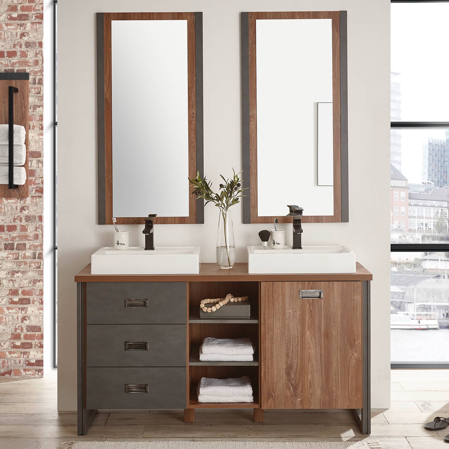 home24 Badezimmerset Marton XIV (3-teilig)