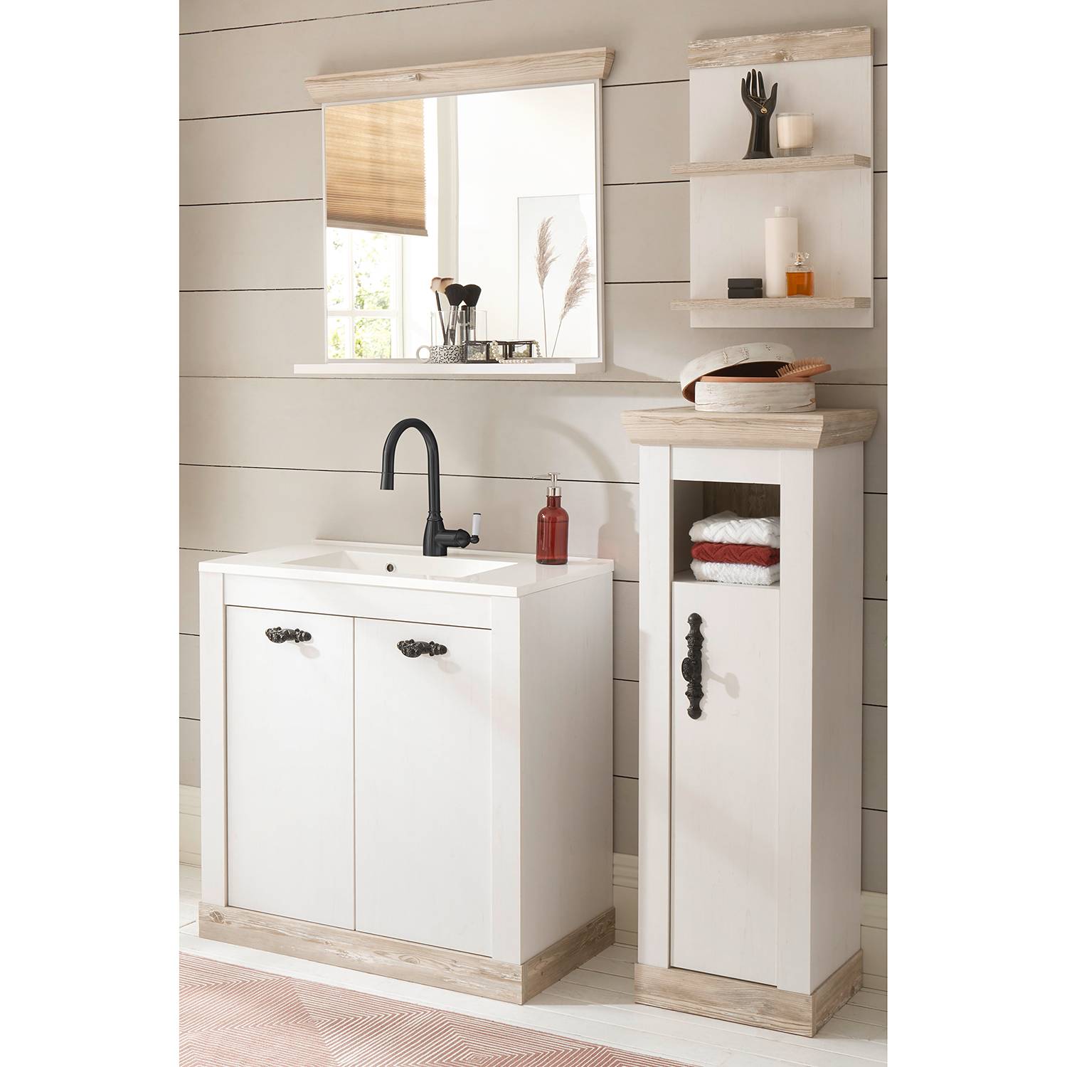 home24 Badezimmerset Lewk X (4-teilig)