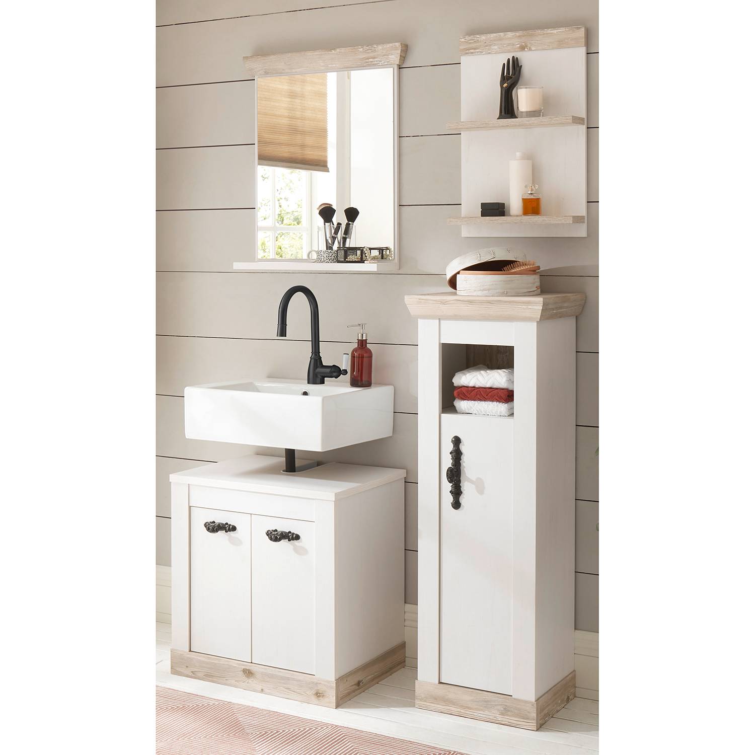 home24 Badezimmerset Lewk IV (4-teilig)