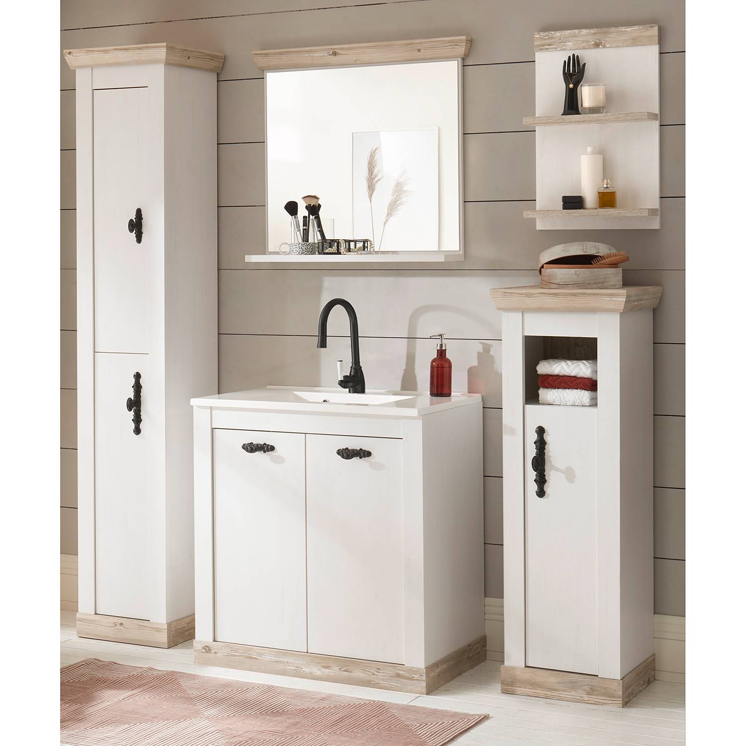 home24 Badezimmerset Lewk XI (5-teilig)