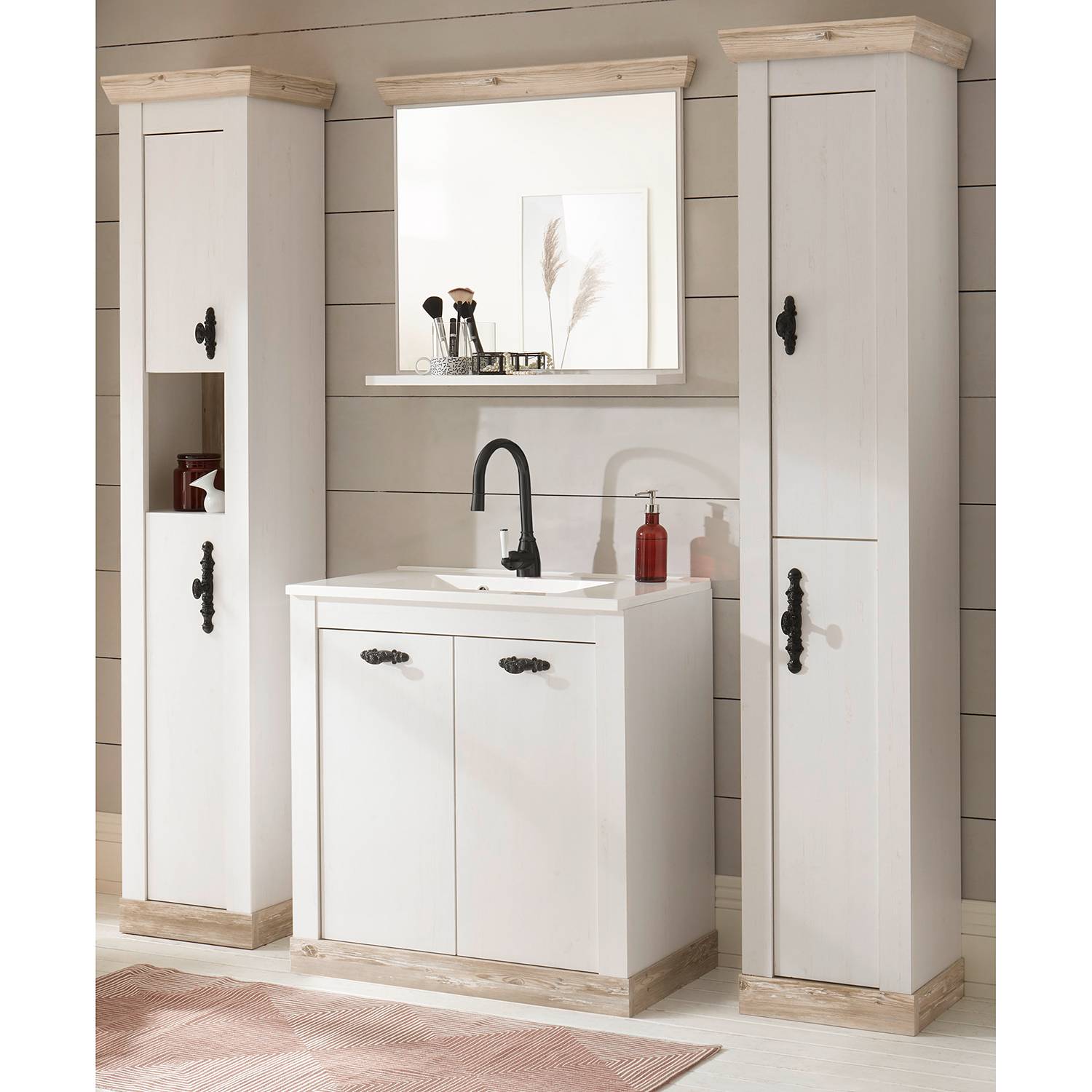home24 Badezimmerset Lewk XII (4-teilig)