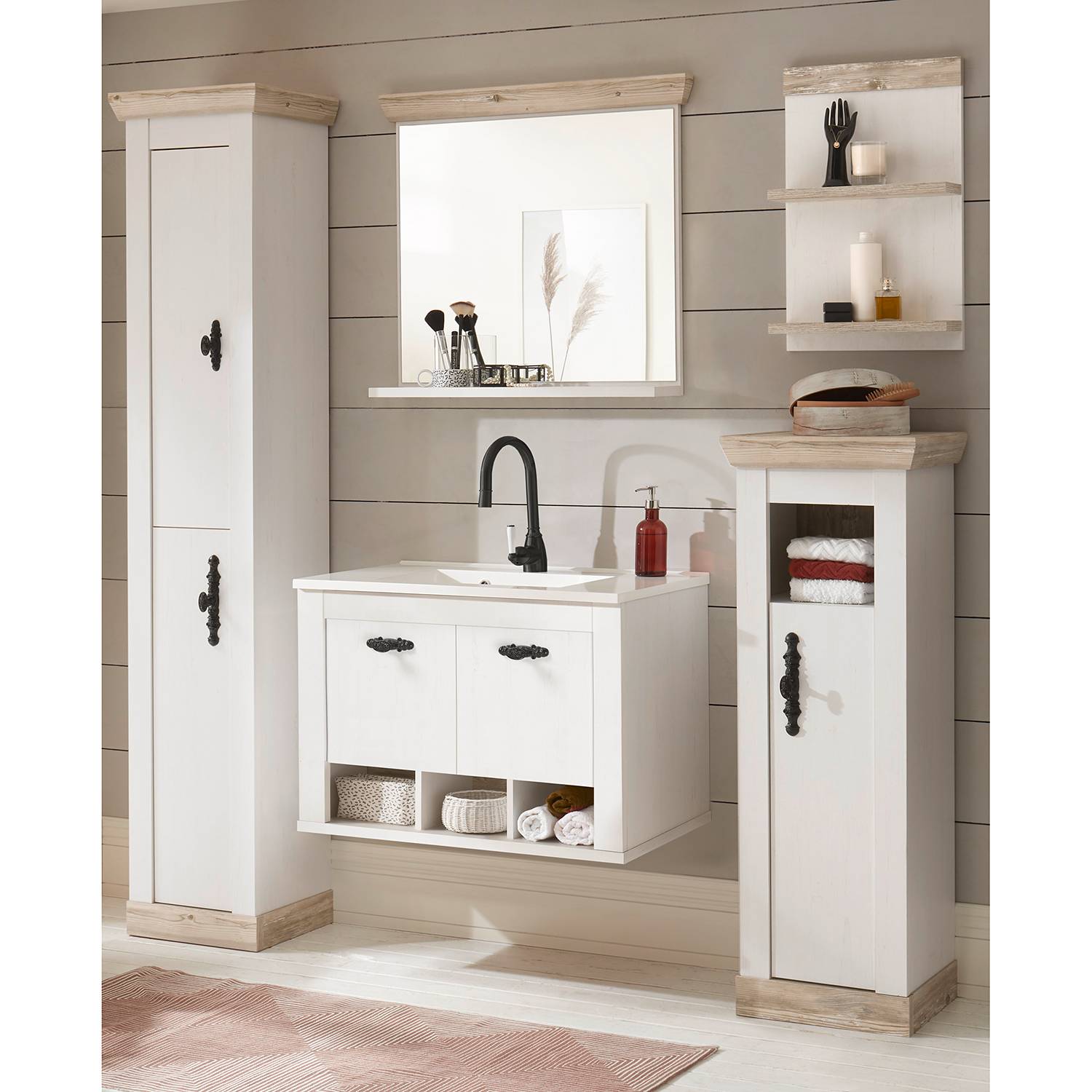 home24 Badezimmerset Lewk XVIII (5-teilig)