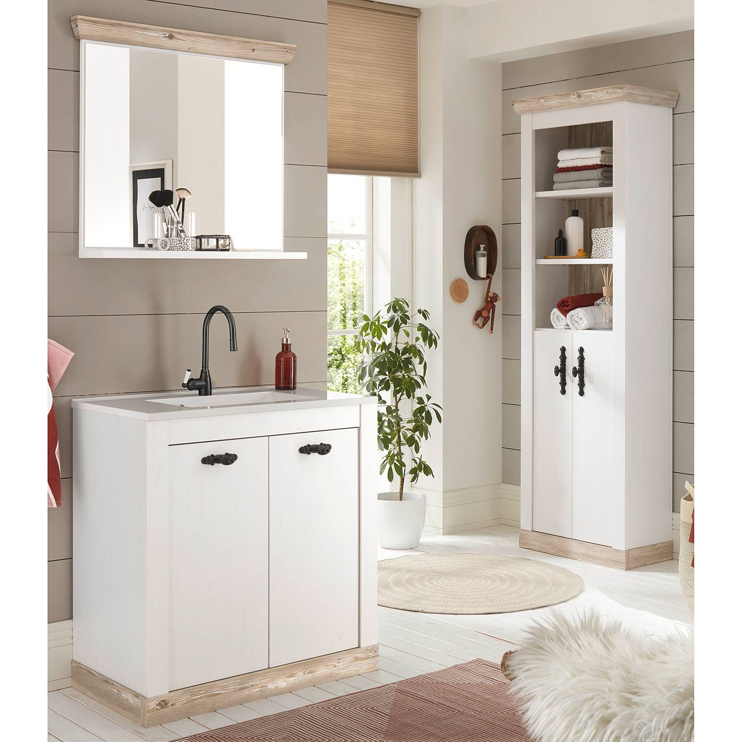 home24 Badezimmerset Lewk XIII (3-teilig)