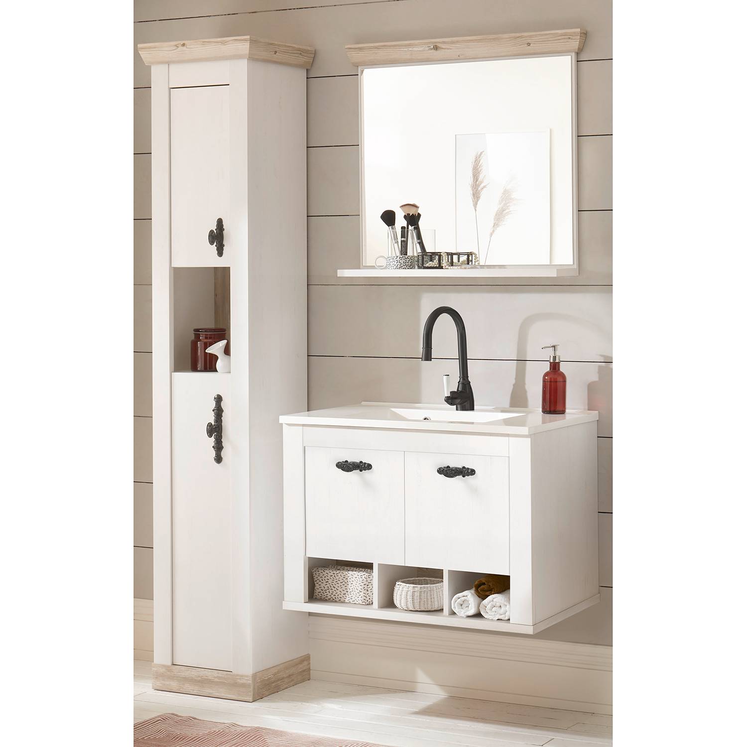 home24 Badezimmerset Lewk XV (3-teilig)