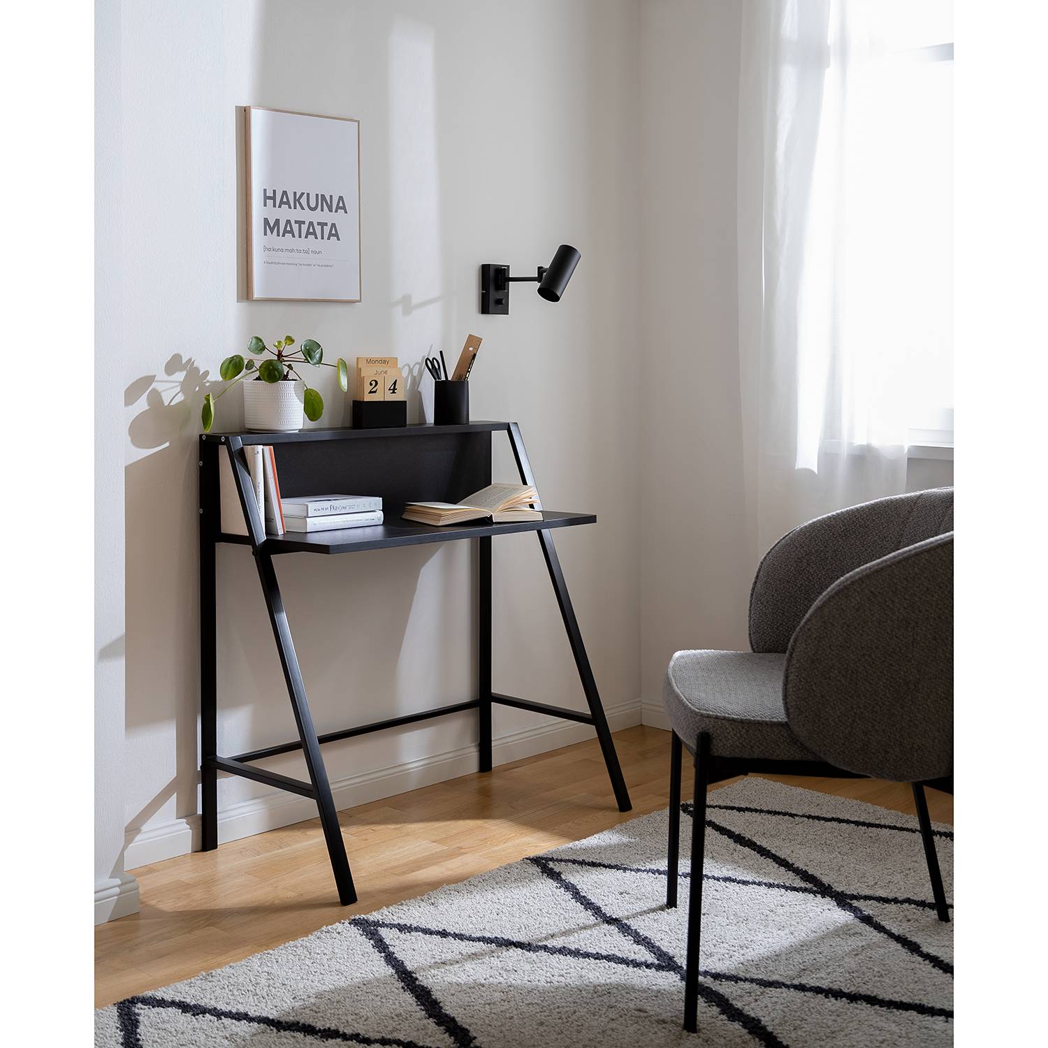 home24 Schreibtisch Bibora