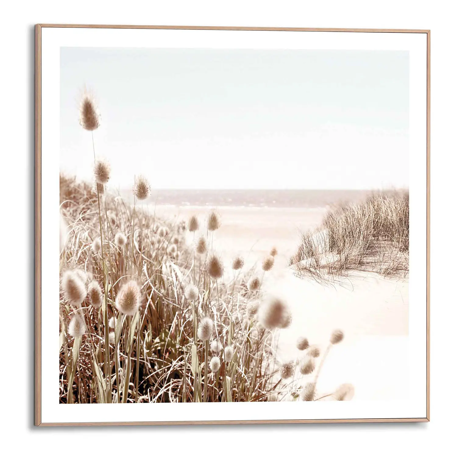 Beliebte Klassiker Gerahmtes Bild Strand Meer Gras