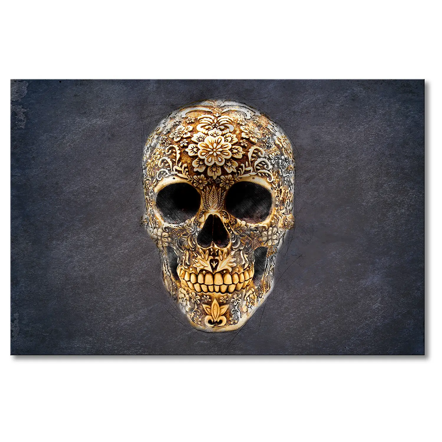 Skull Happy Wandbild