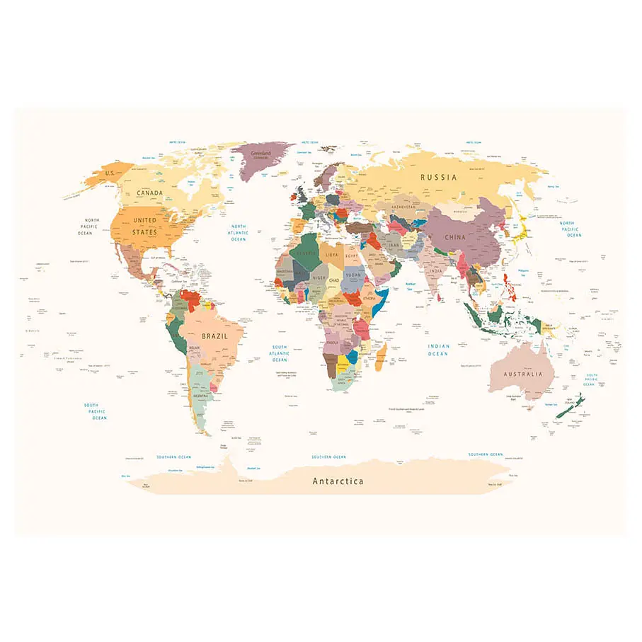World Fototapete Map