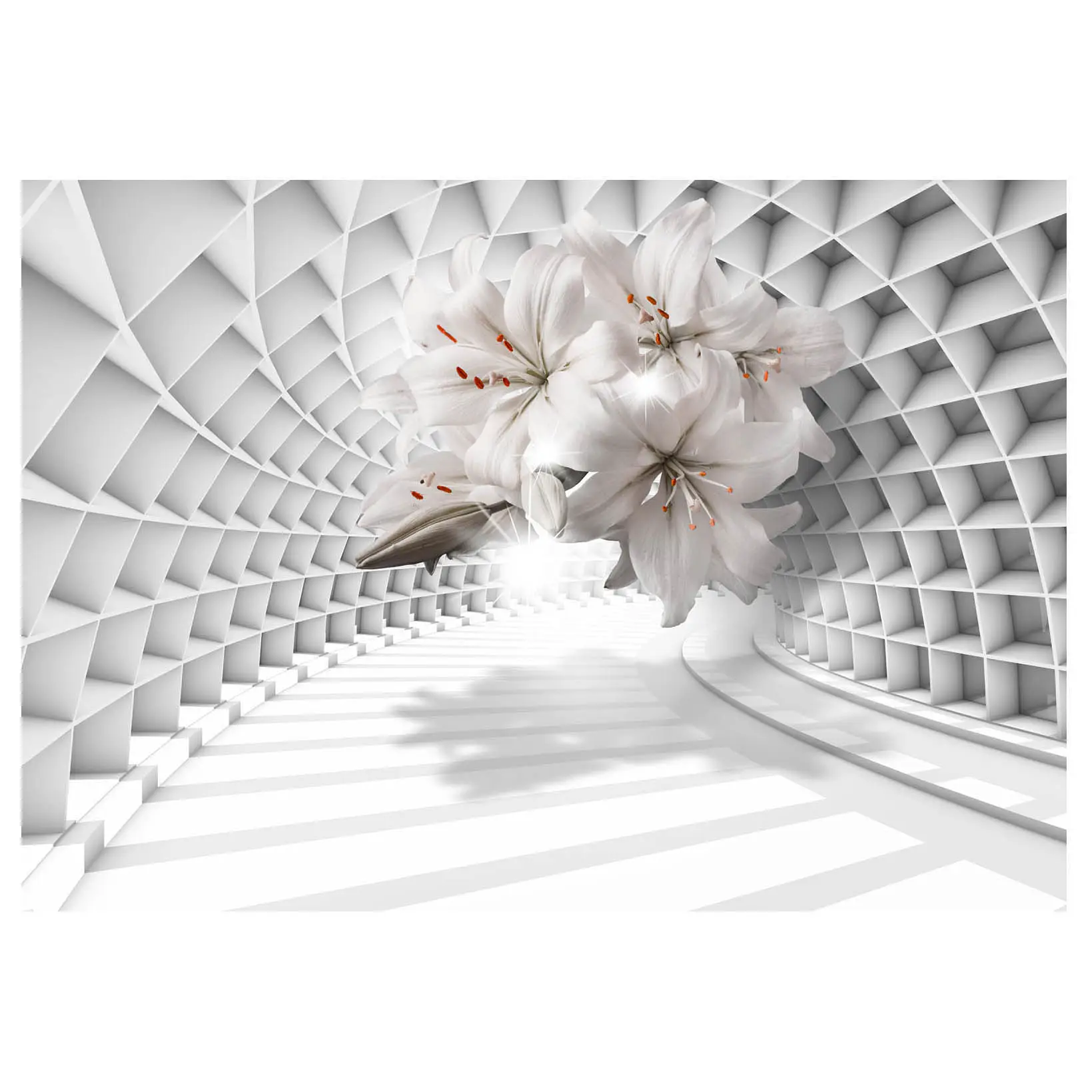 Fototapete Flowers in the Tunnel