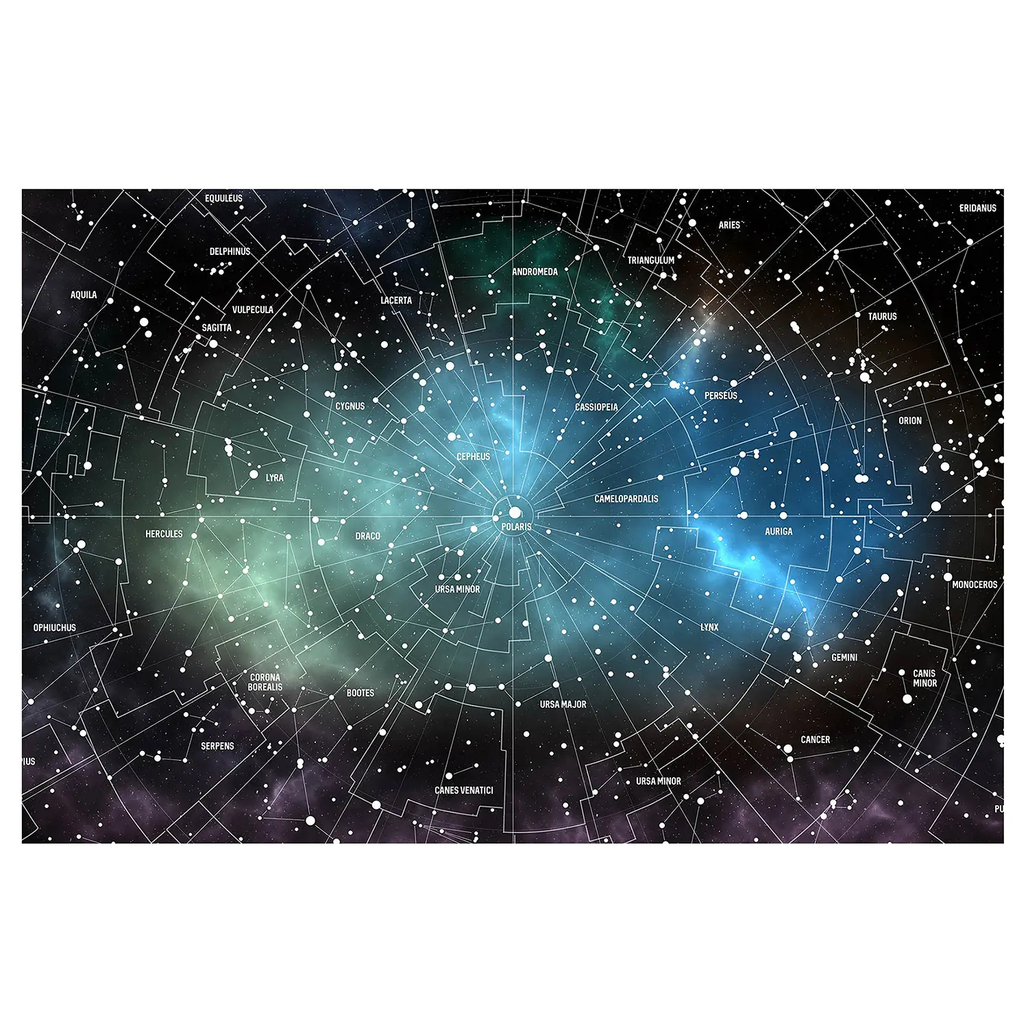 Karte Galaxienebel Vliestapete