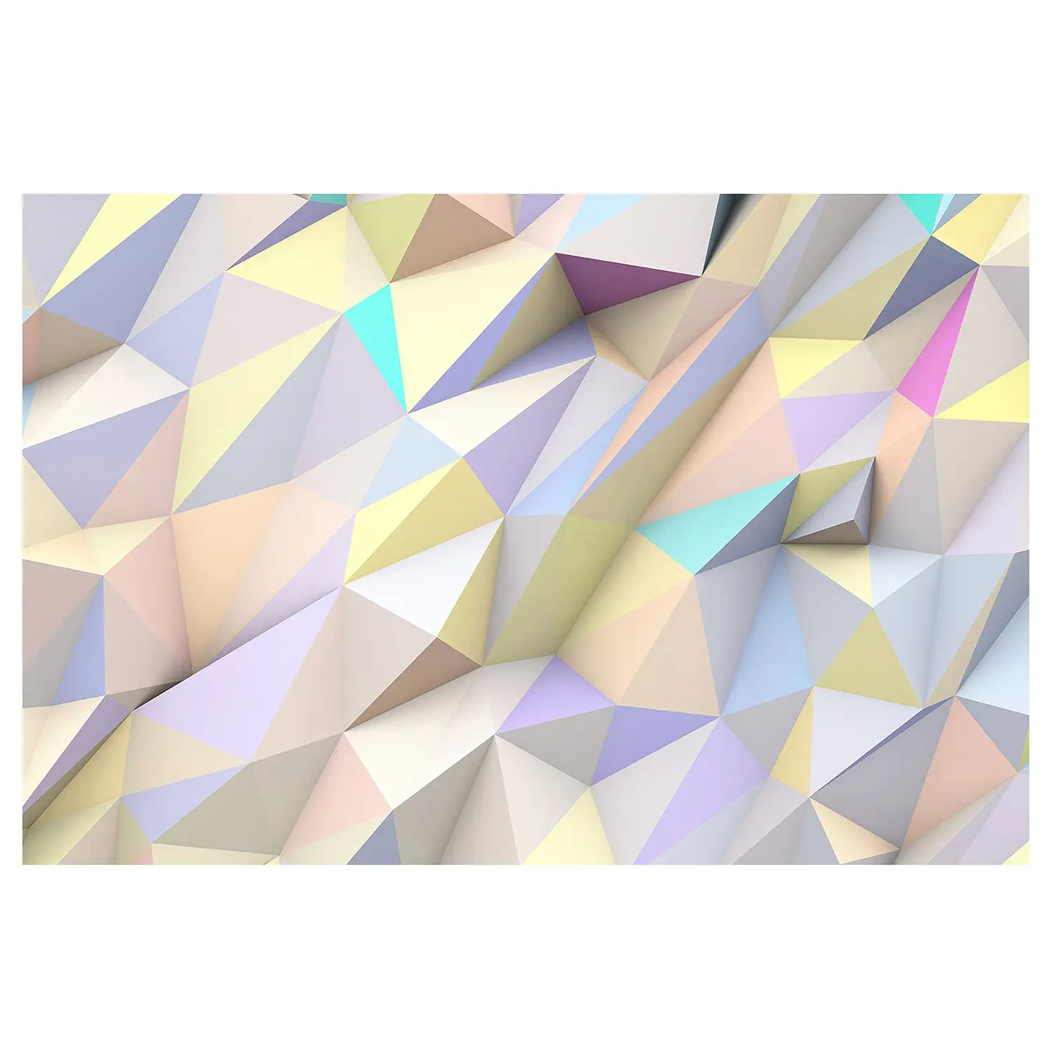 Vliestapete Pastell Dreiecke in 3D
