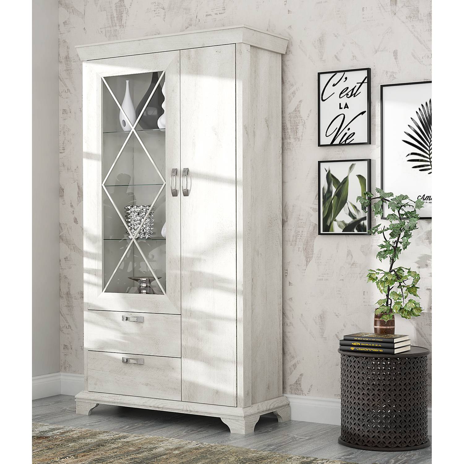 home24 Vitrinenschrank Kimbark II