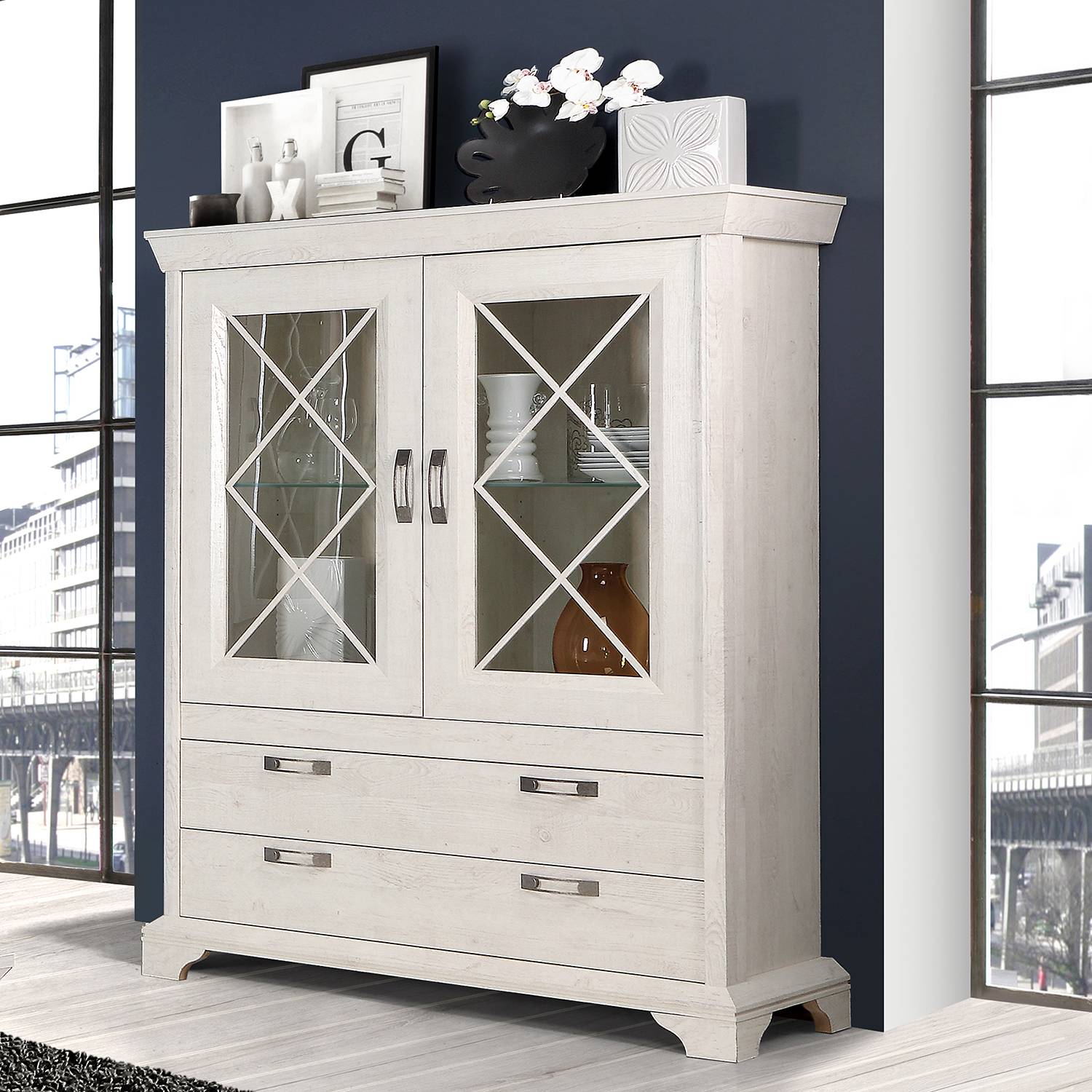 home24 Vitrinenschrank Kimbark I