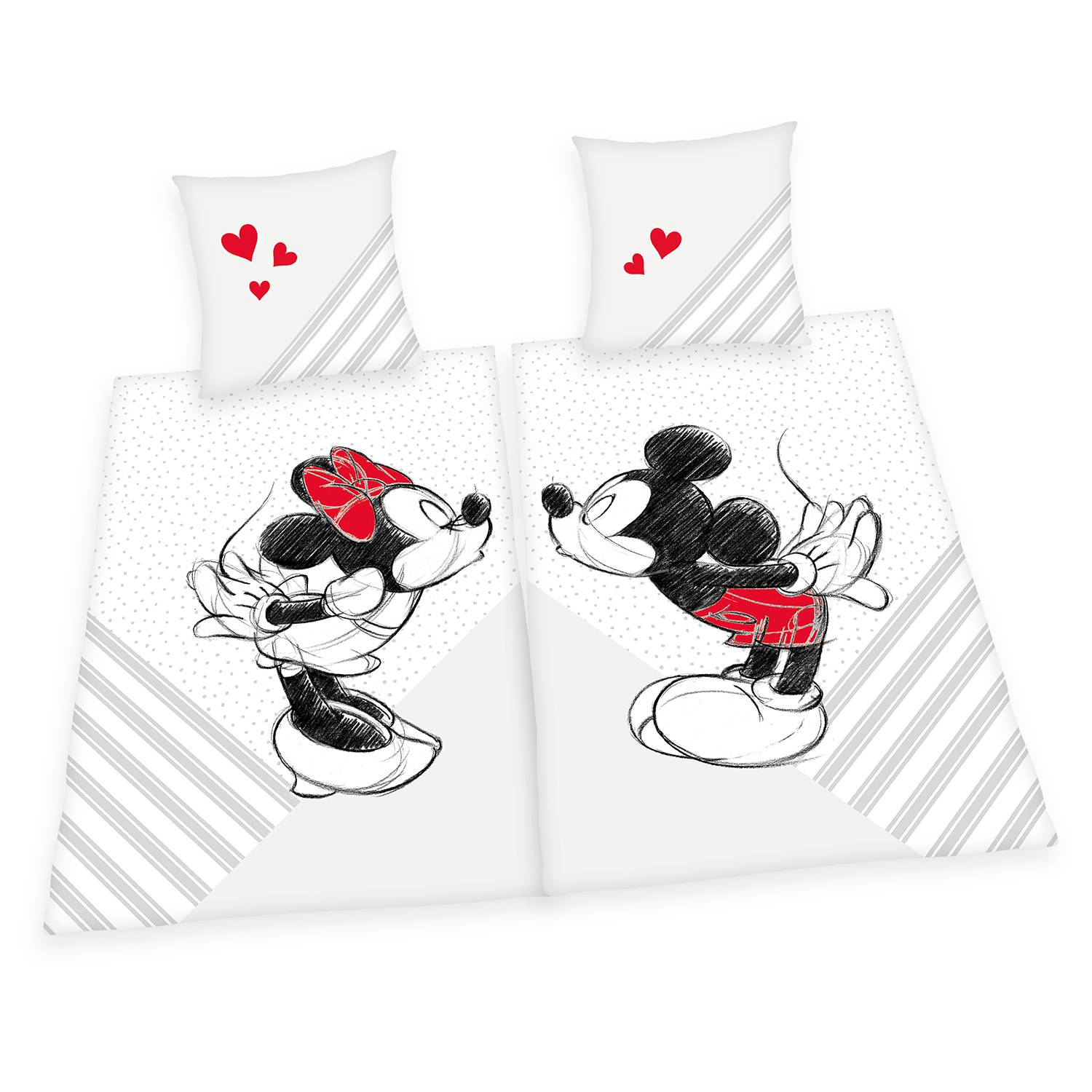 Duo-beddengoed Mickey Minnie Mouse kopen | home24