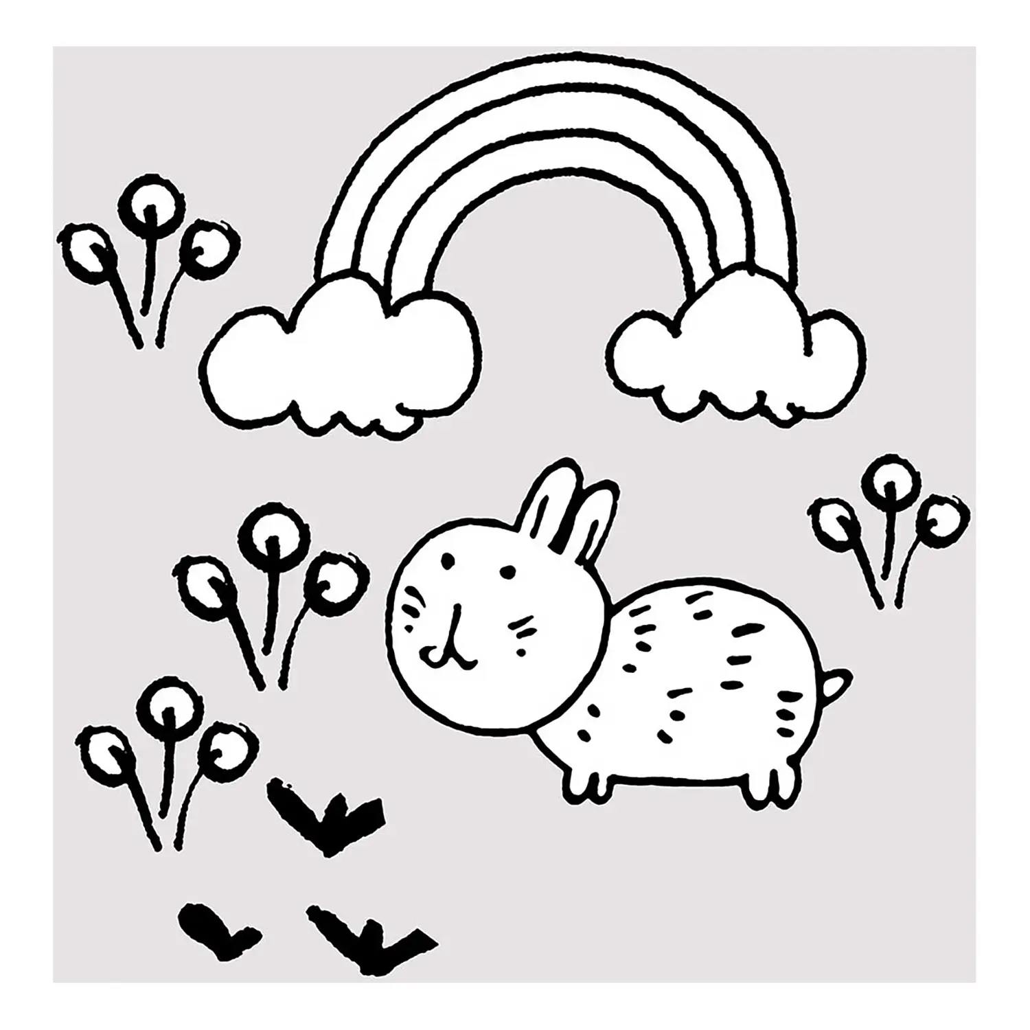 Wandbild Scribble Bunny