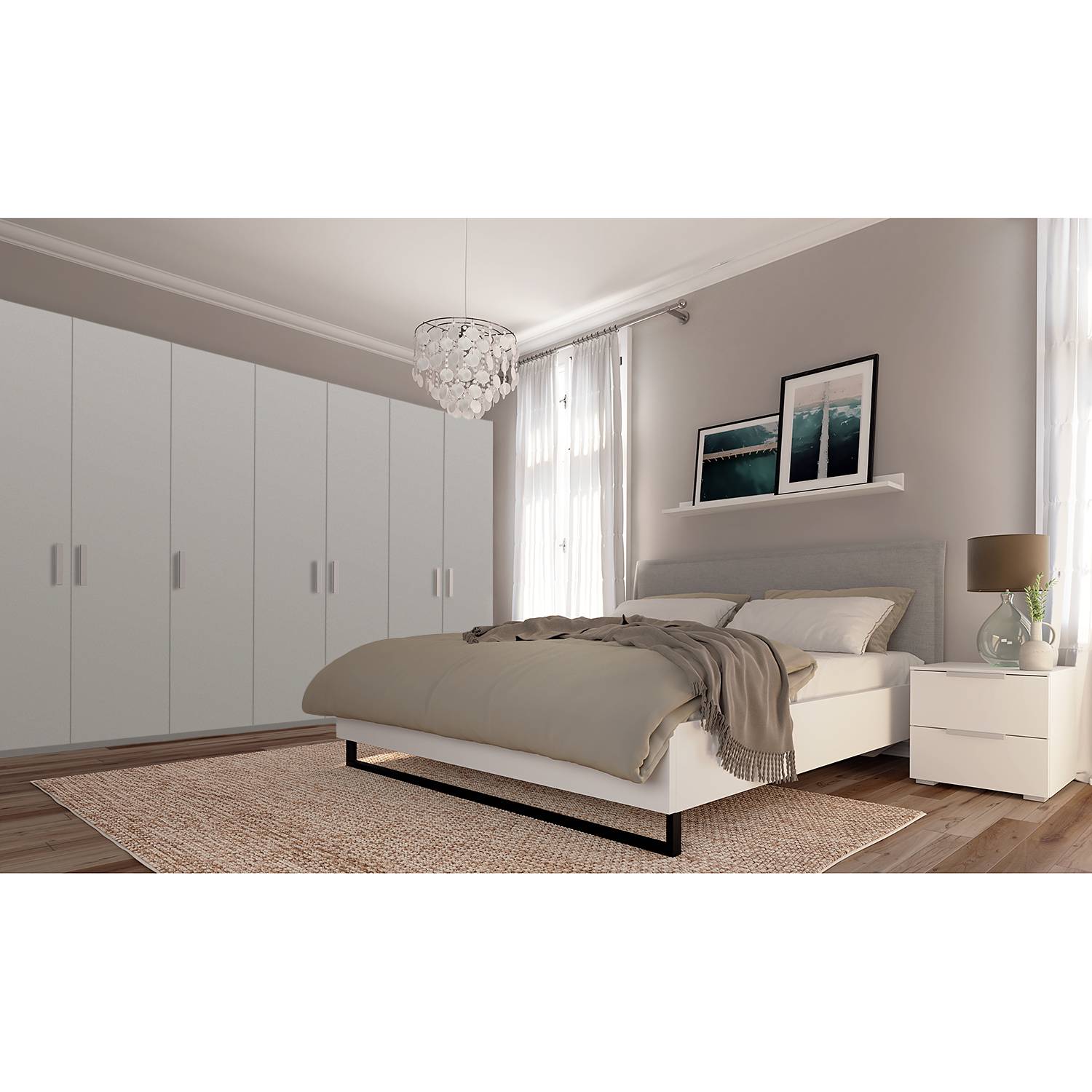home24 Drehtürenschrank SKØP pure
