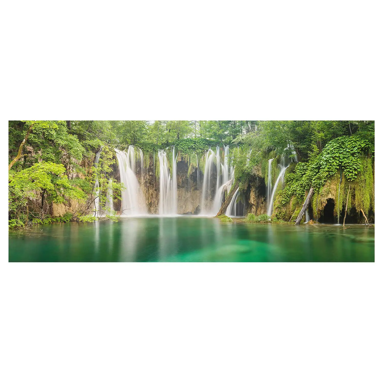 Plitvicer Glasbild Wasserfall Seen
