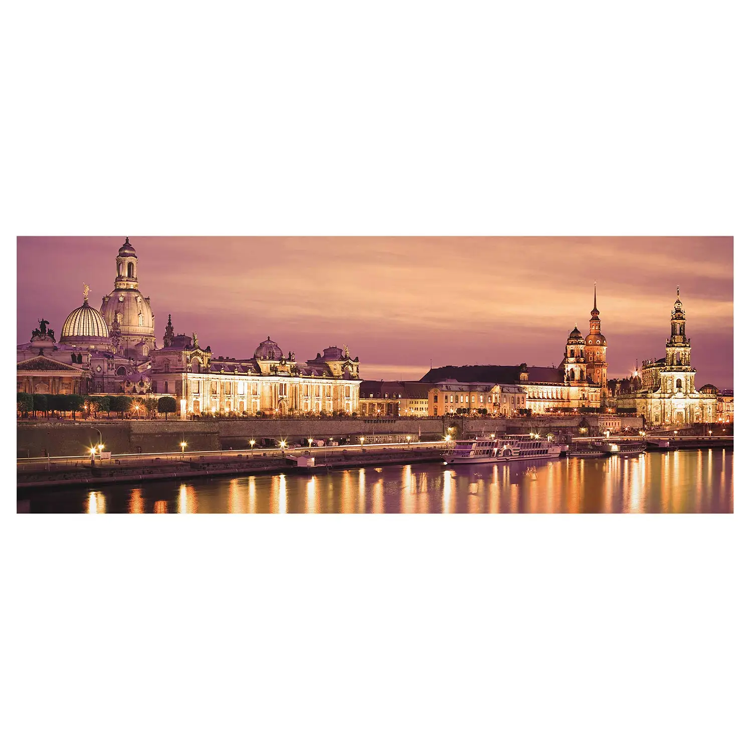 Dresden Canalettoblick Glasbild