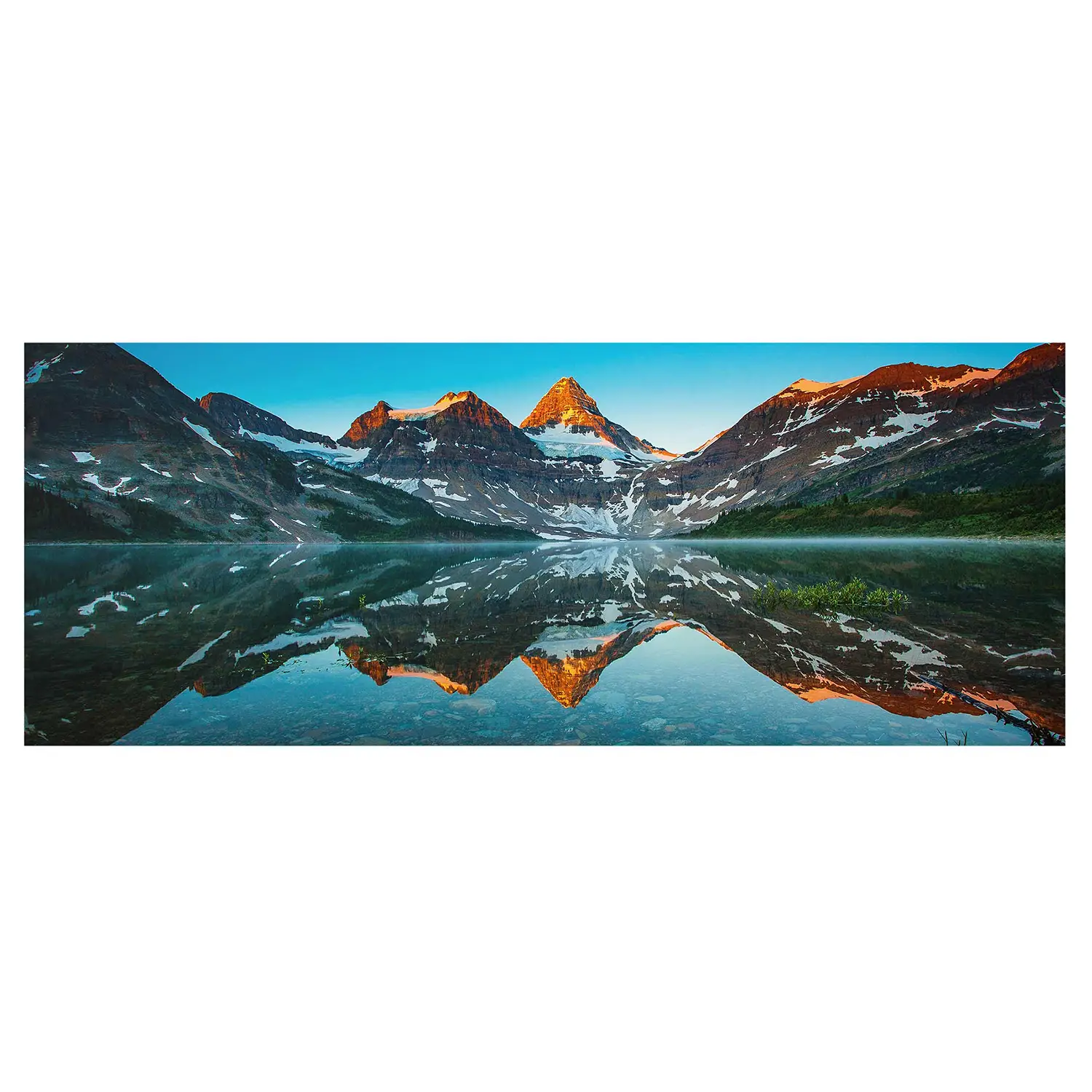 Berglandschaft Lake am Glasbild Magog