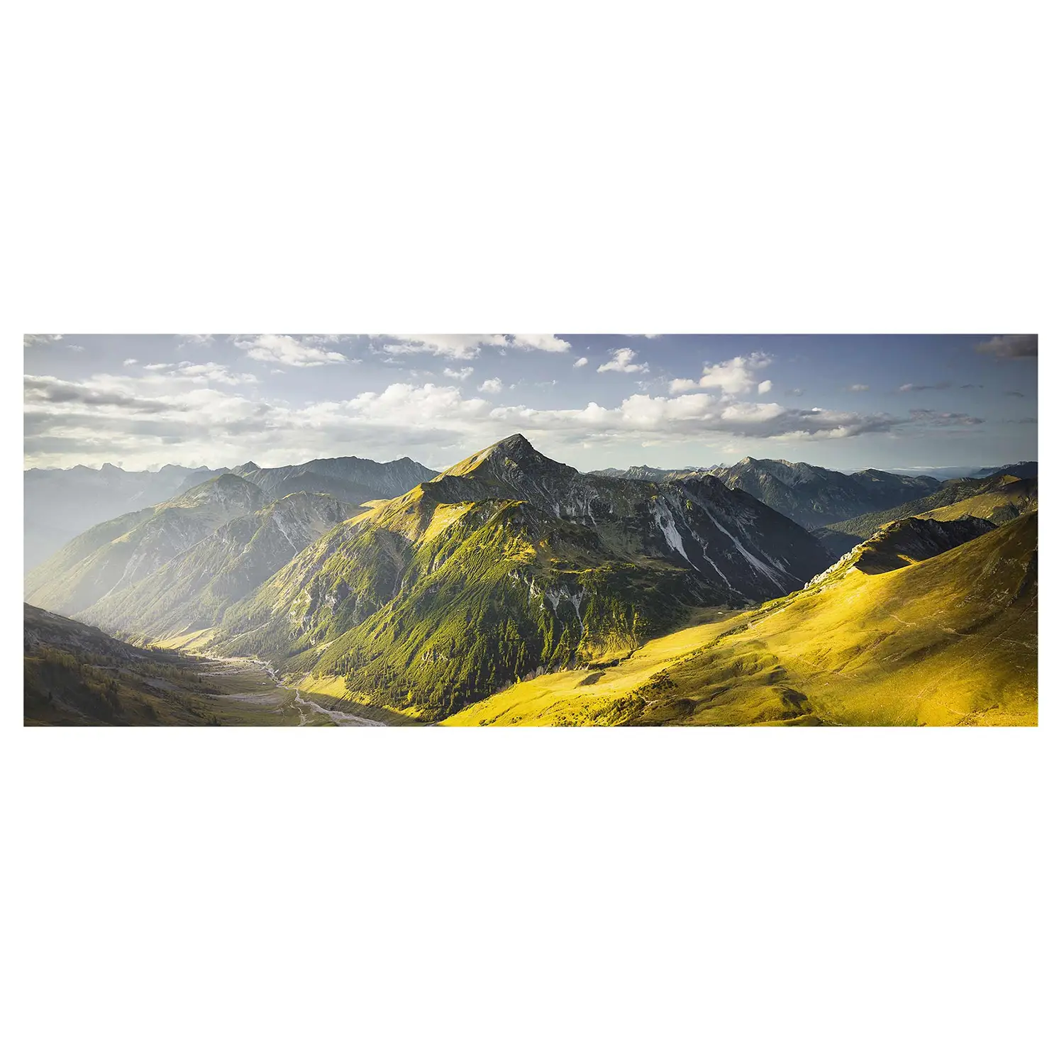 Berge Glasbild Alpen der Lechtaler