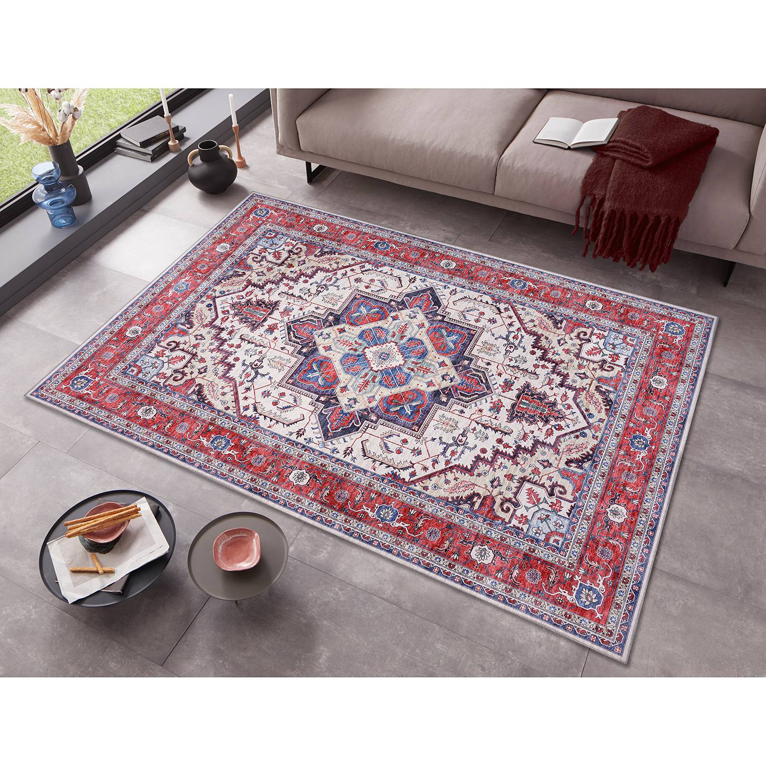 home24 Kurzflorteppich Heriz Arian