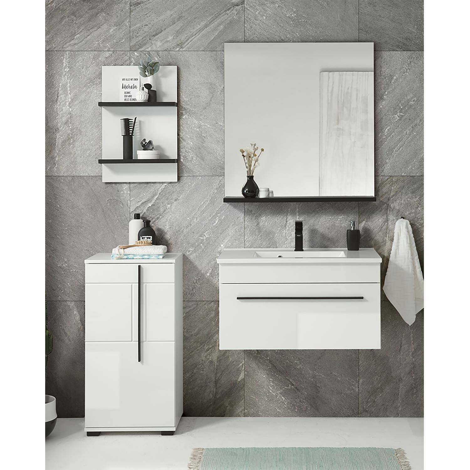 home24 Badezimmerset Farson VIII (4-teilig)