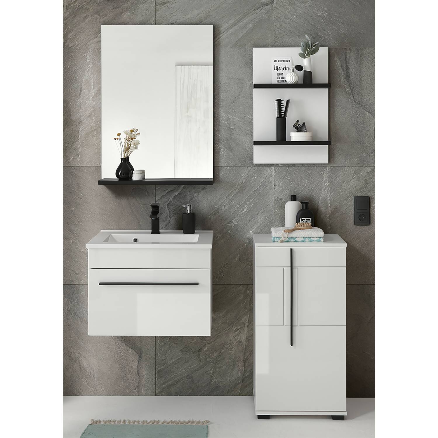home24 Badezimmerset Farson VI (4-teilig)