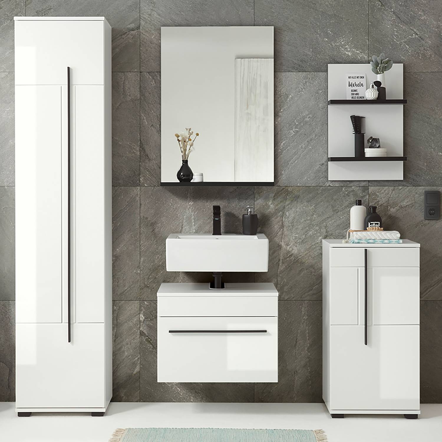 home24 Badezimmerset Farson III (5-teilig)