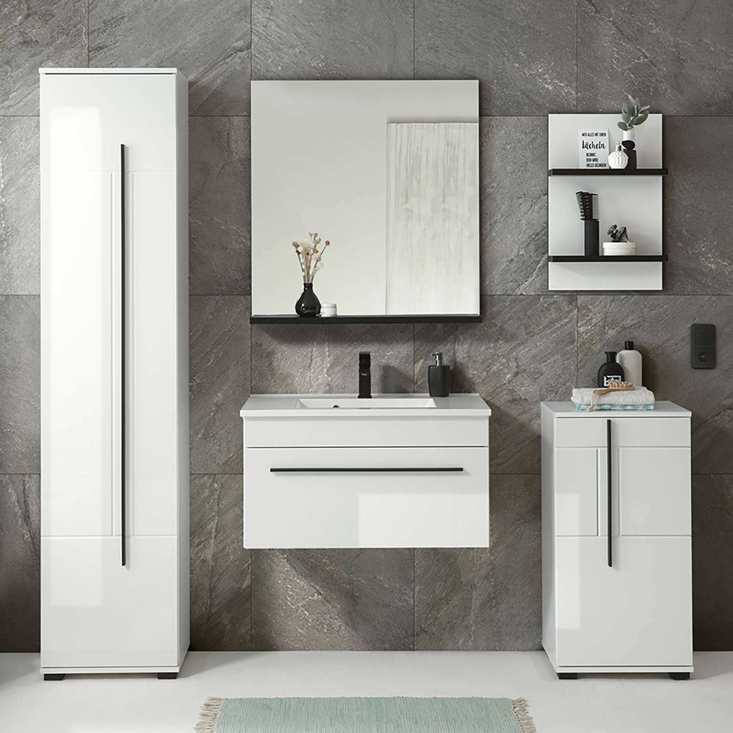 home24 Badezimmerset Farson XI (5-teilig)