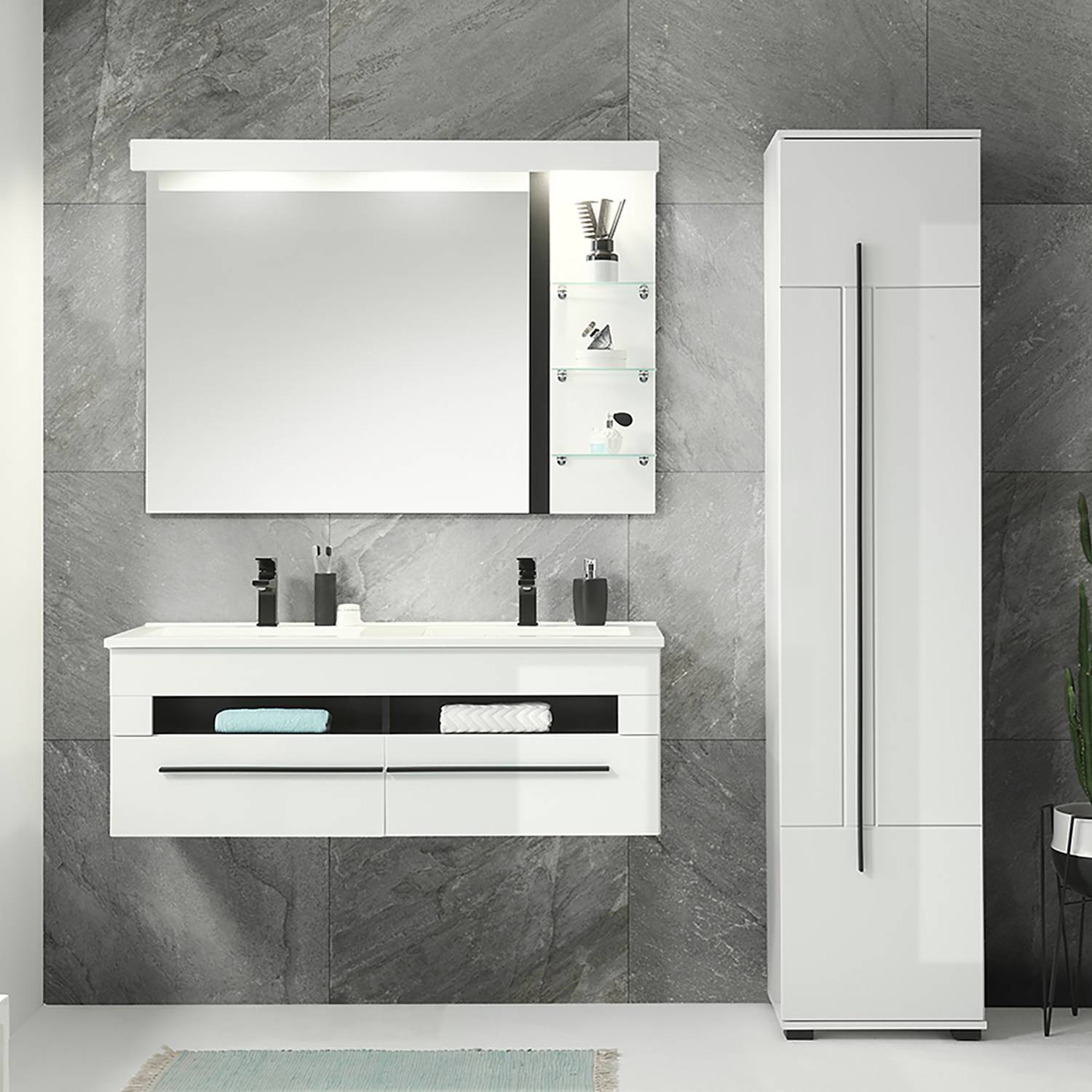 home24 Badezimmerset Farson XIX (3-teilig)