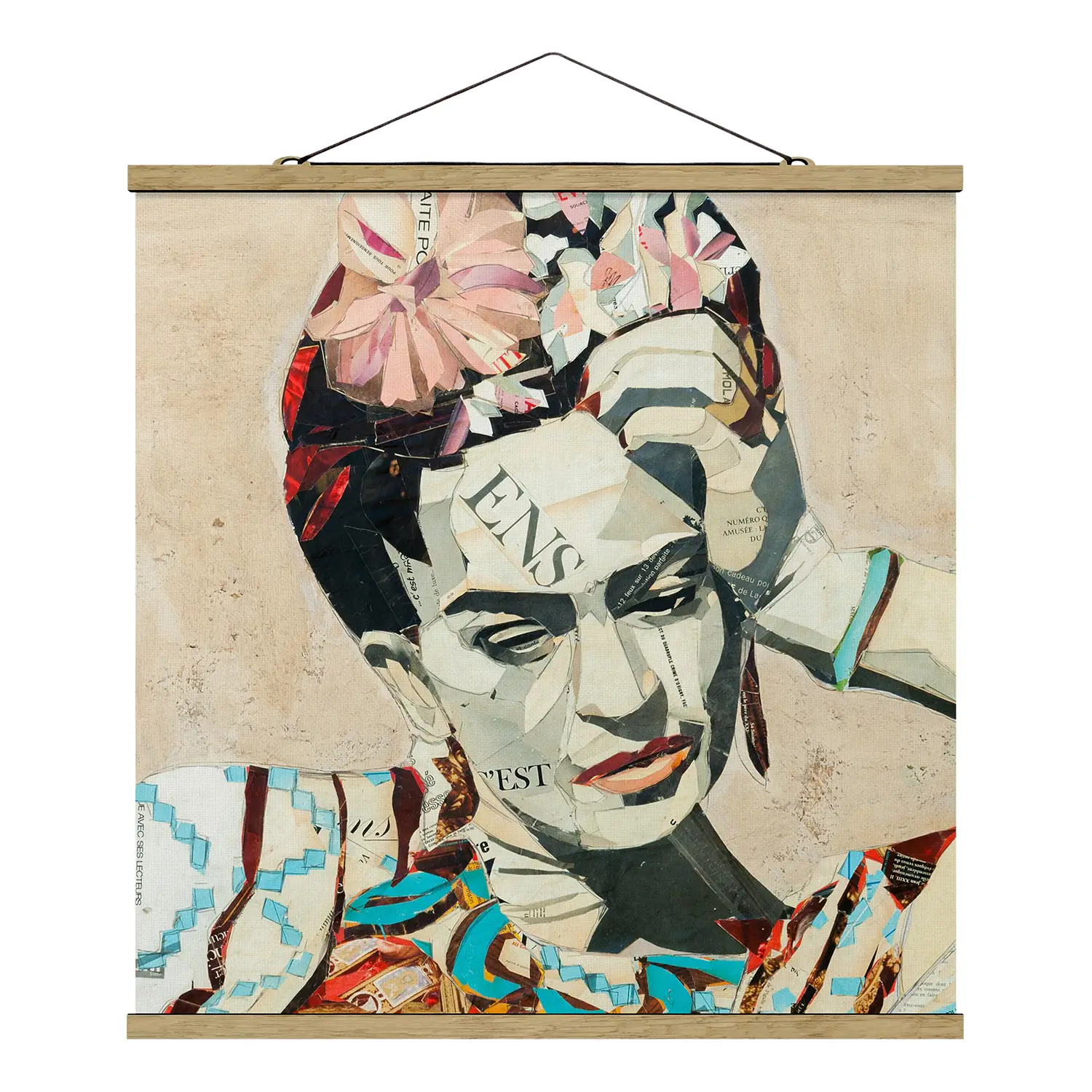Collage No.1 Stoffbild Kahlo Frida