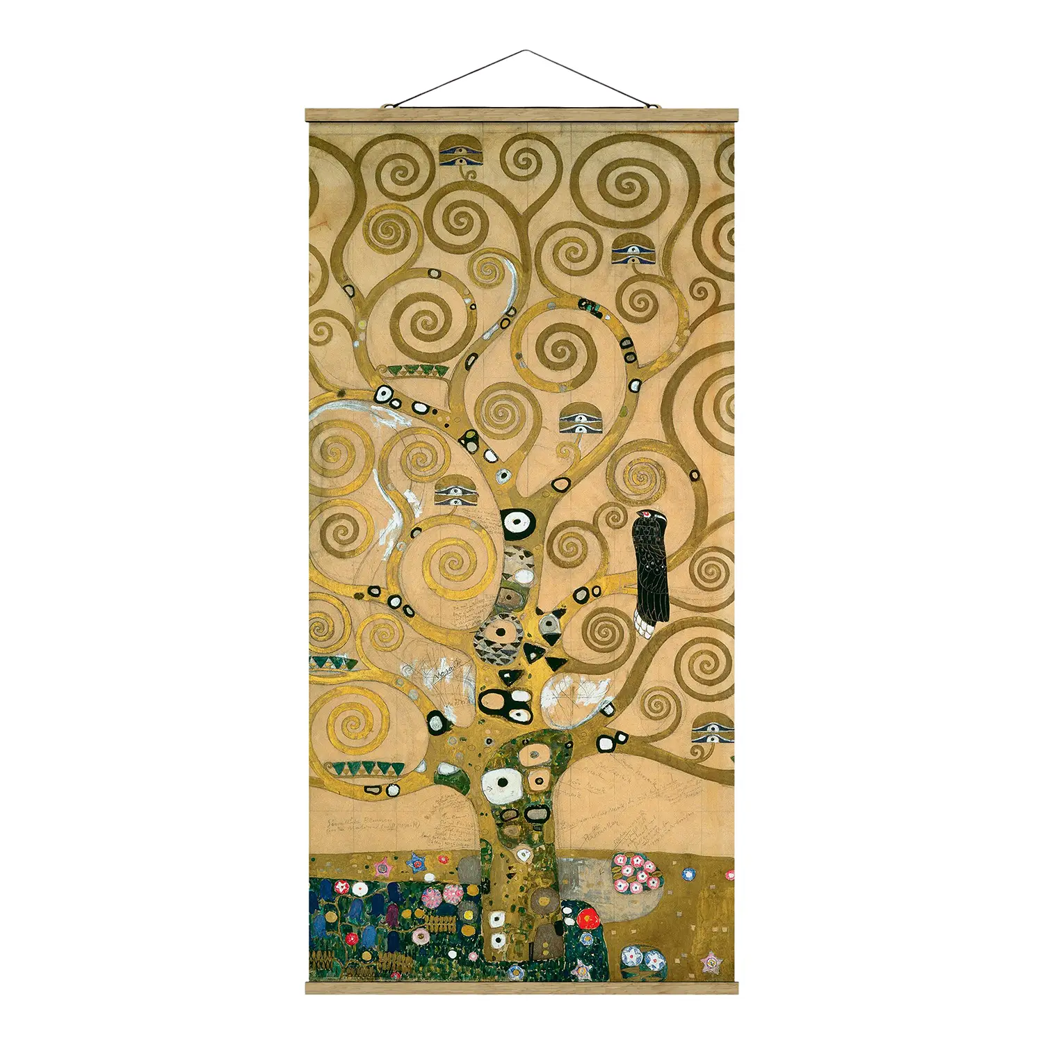Stoffbild Gustav Klimt Der Lebensbaum