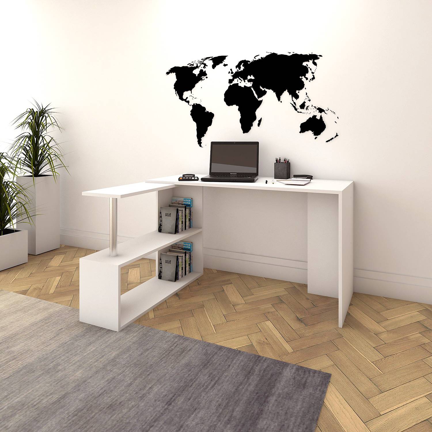 home24 Eckschreibtisch Kabu