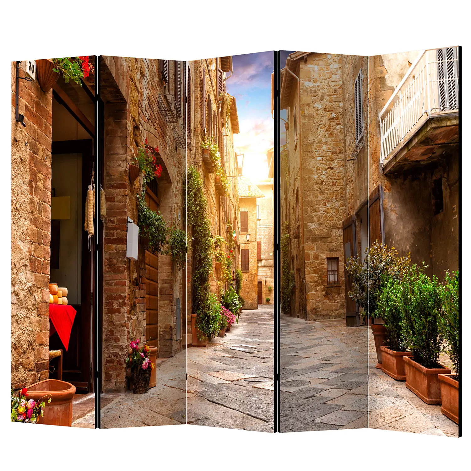 Paravent Colourful Tuscany Street in