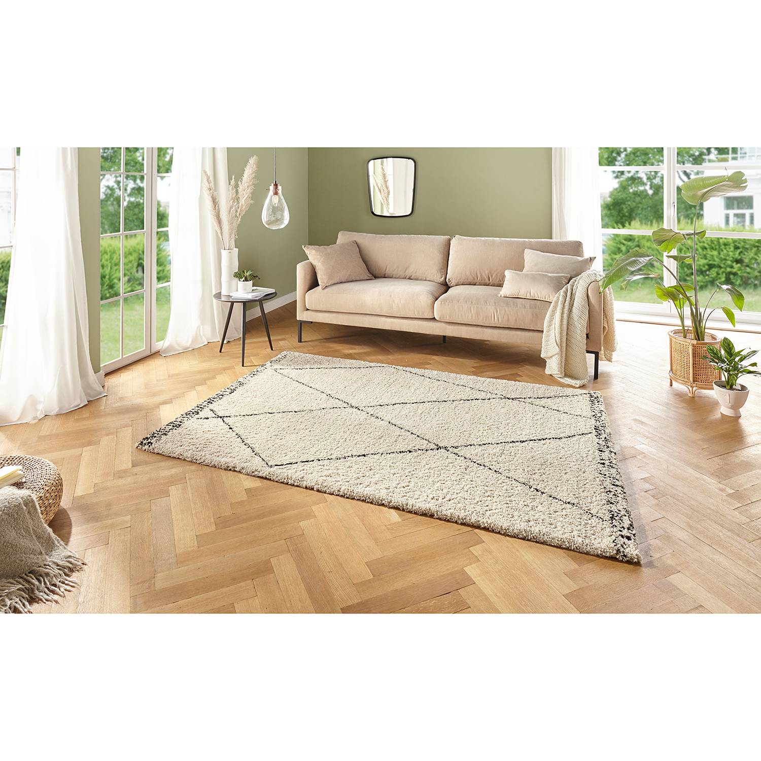 home24 Hochflorteppich Roha